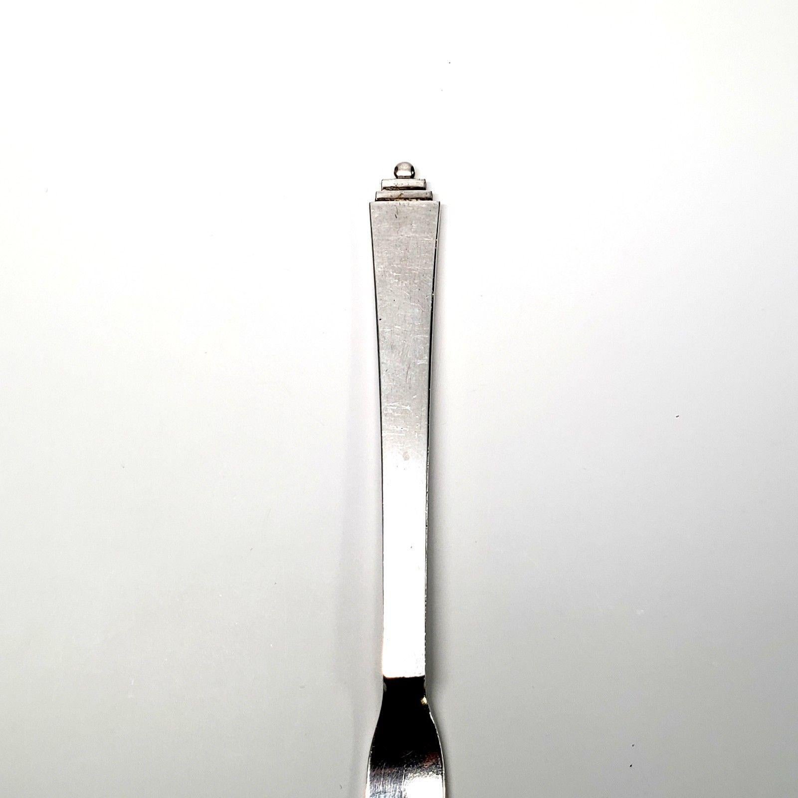Georg Jensen Denmark Pyramid Sterling Silver Pickle/Olive Fork In Good Condition In Washington Depot, CT