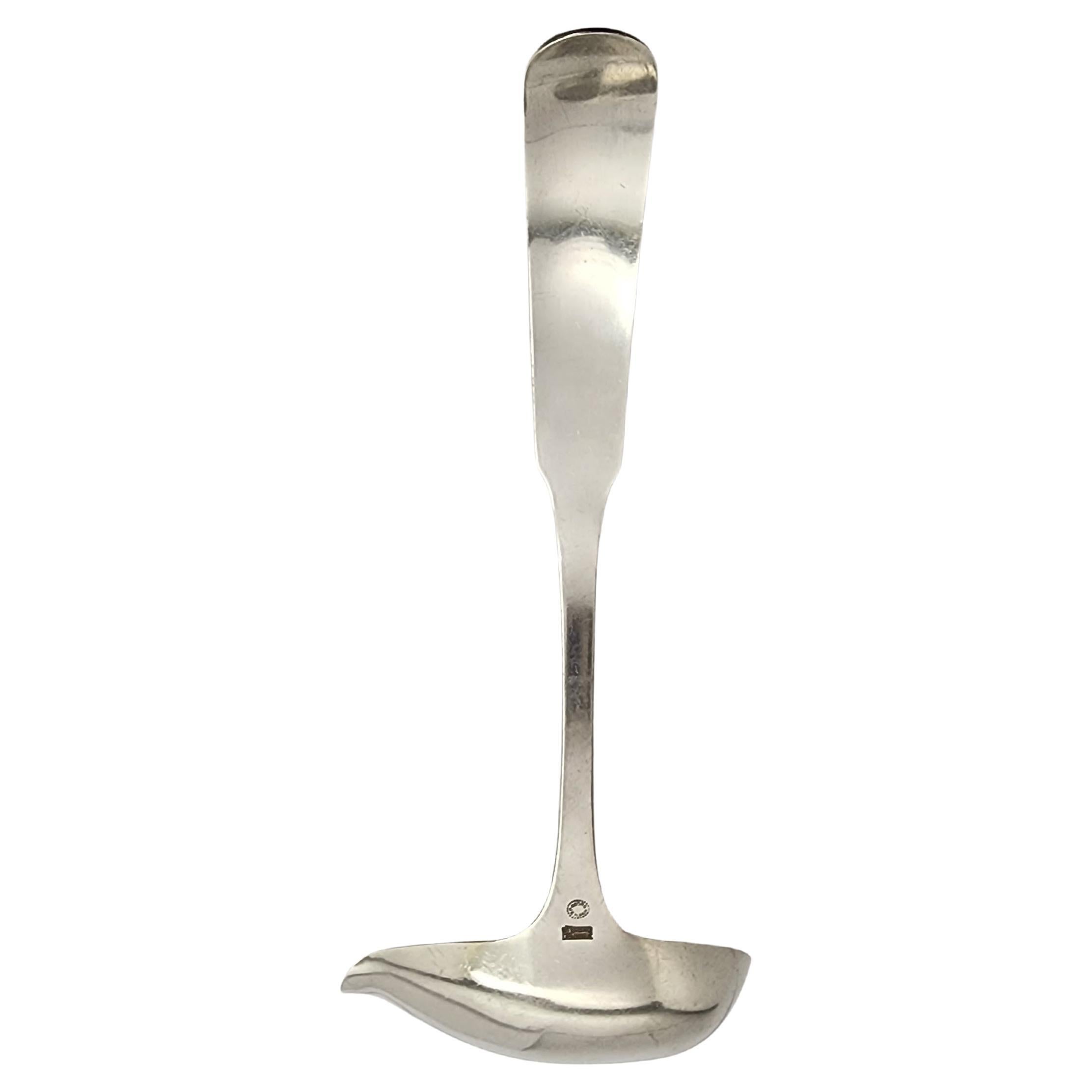Sterling silver sauce ladle by Georg Jensen Denmark in the Rope pattern.

The Rope or Perle pattern was designed by Georg Jensen in 1916. This small ladle features a spouted bowl.

Measures approx 7 3/8