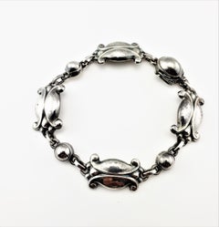 Georg Jensen Denmark Sterling Silver #11 Moonlight Blossom Bracelet