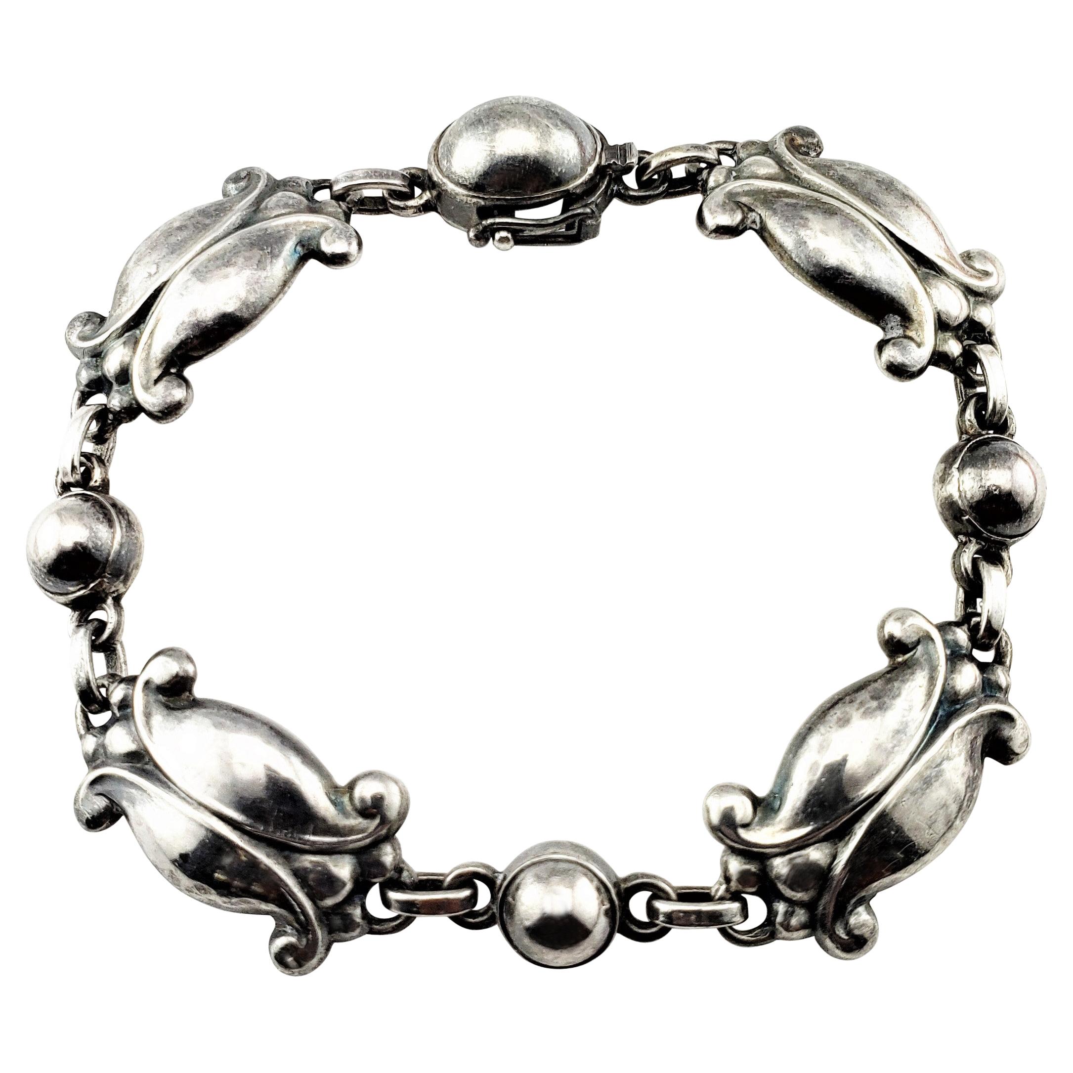 Georg Jensen Denmark Sterling Silver #11 Moonlight Blossom Bracelet