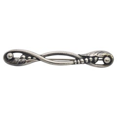 Georg Jensen Danemark, broche en argent sterling « 110 Peapod Leaf » n° 25611