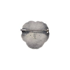 Georg Jensen Danemark, broche en argent sterling n° 113 « Lapis Lazuli Pansy » #25612