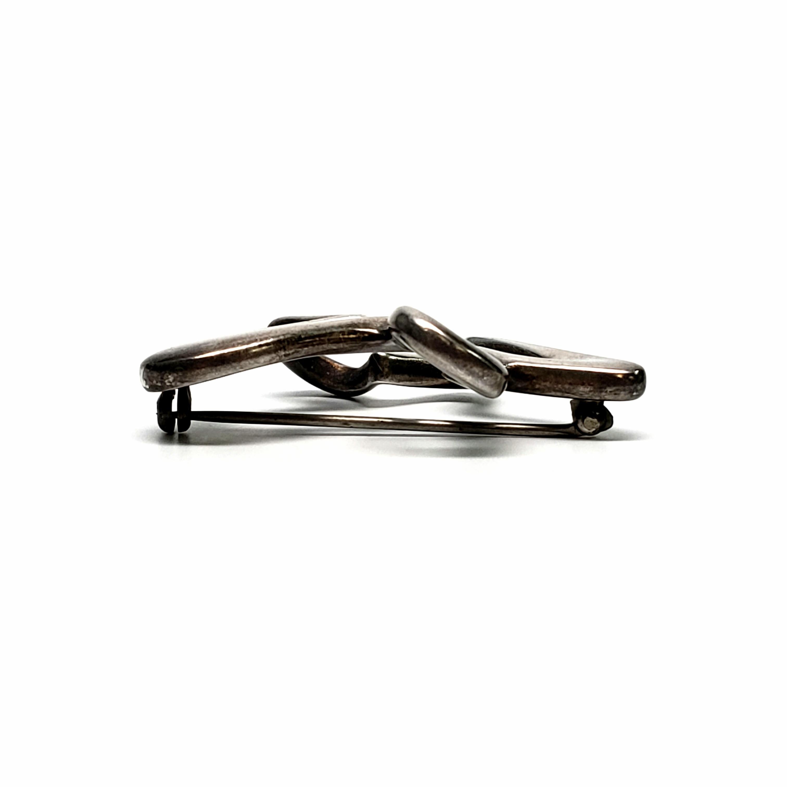 Georg Jensen Denmark Sterling Silver #321 Splash Pin/Brooch by Henning Koppel In Good Condition In Washington Depot, CT