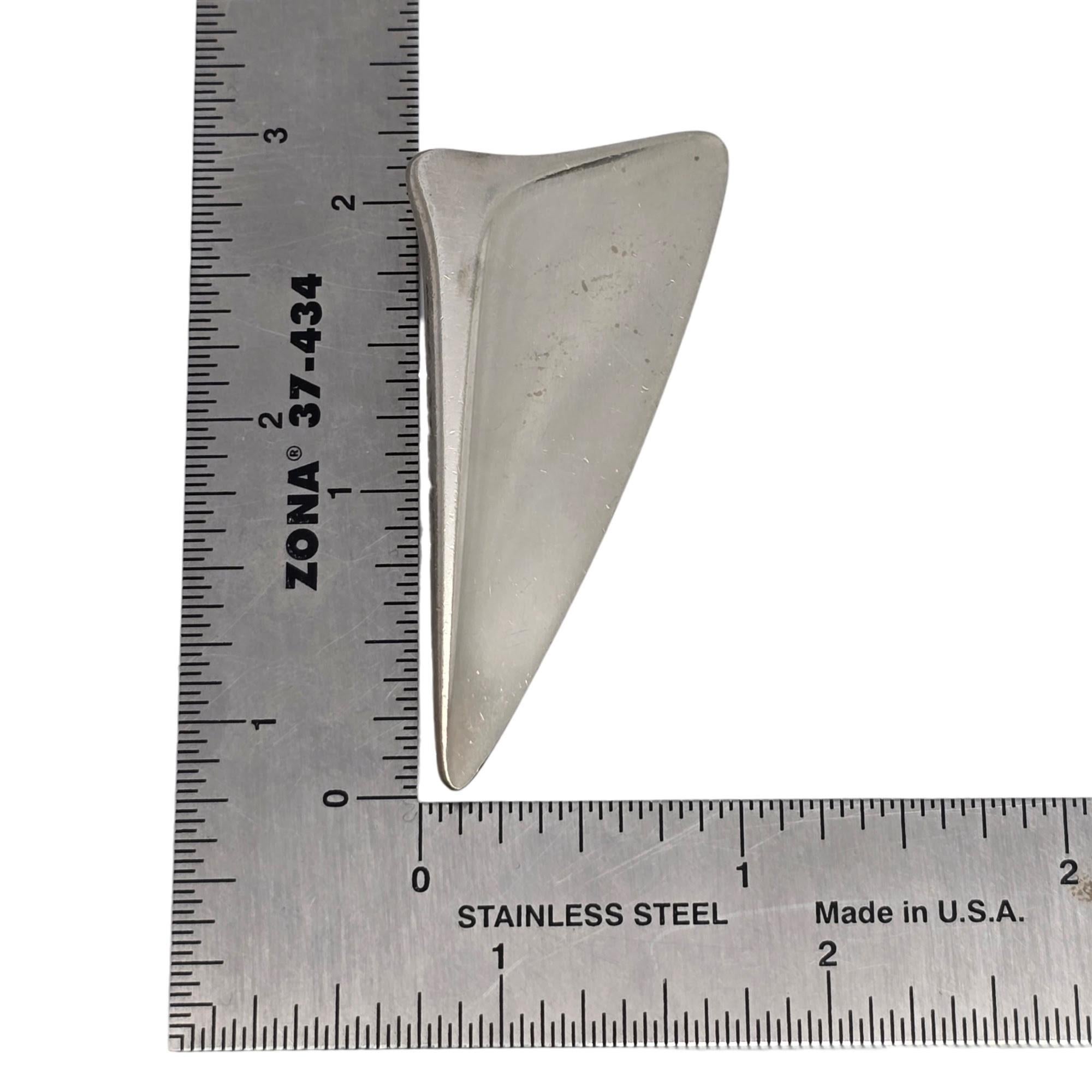 Georg Jensen Denmark Sterling Silver # 327 Modern Triangle Brooch/Pin #20823 For Sale 5