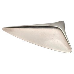 Georg Jensen Denmark Sterling Silver # 327 Modern Triangle Brooch/Pin #20823