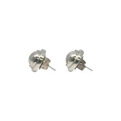 Georg Jensen Denmark Sterling Silver 86D Dome Earrings #24716