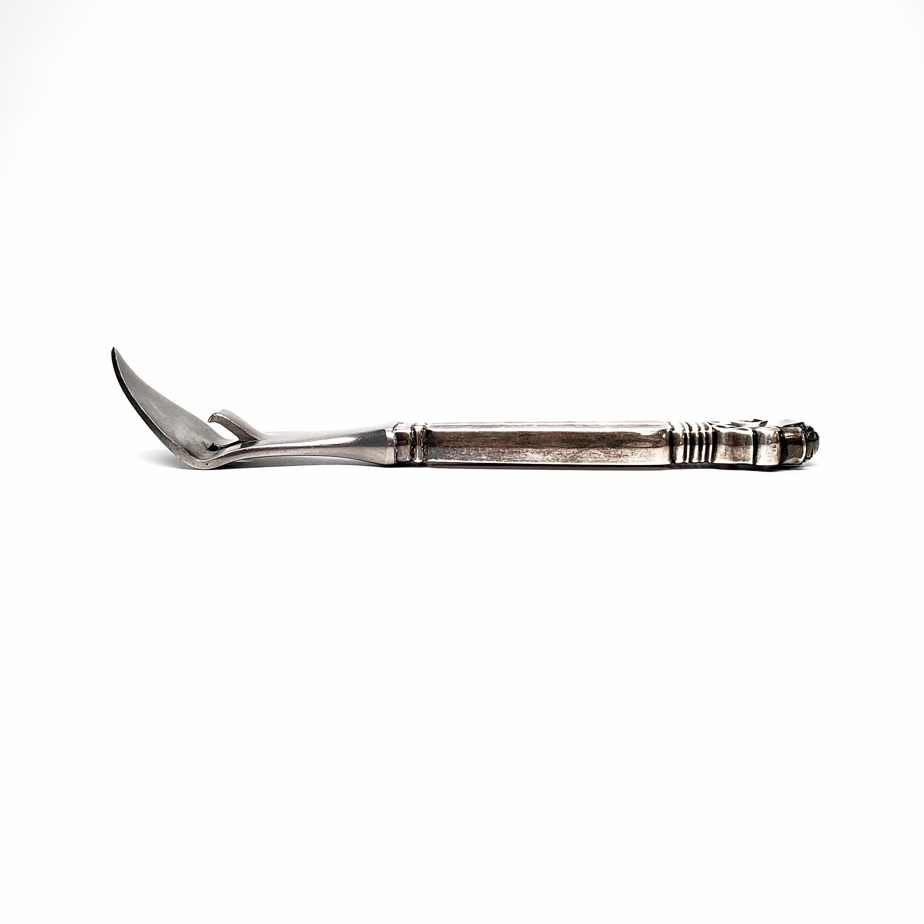 Georg Jensen Denmark Sterling Silver Acorn Can Opener In Good Condition In Washington Depot, CT