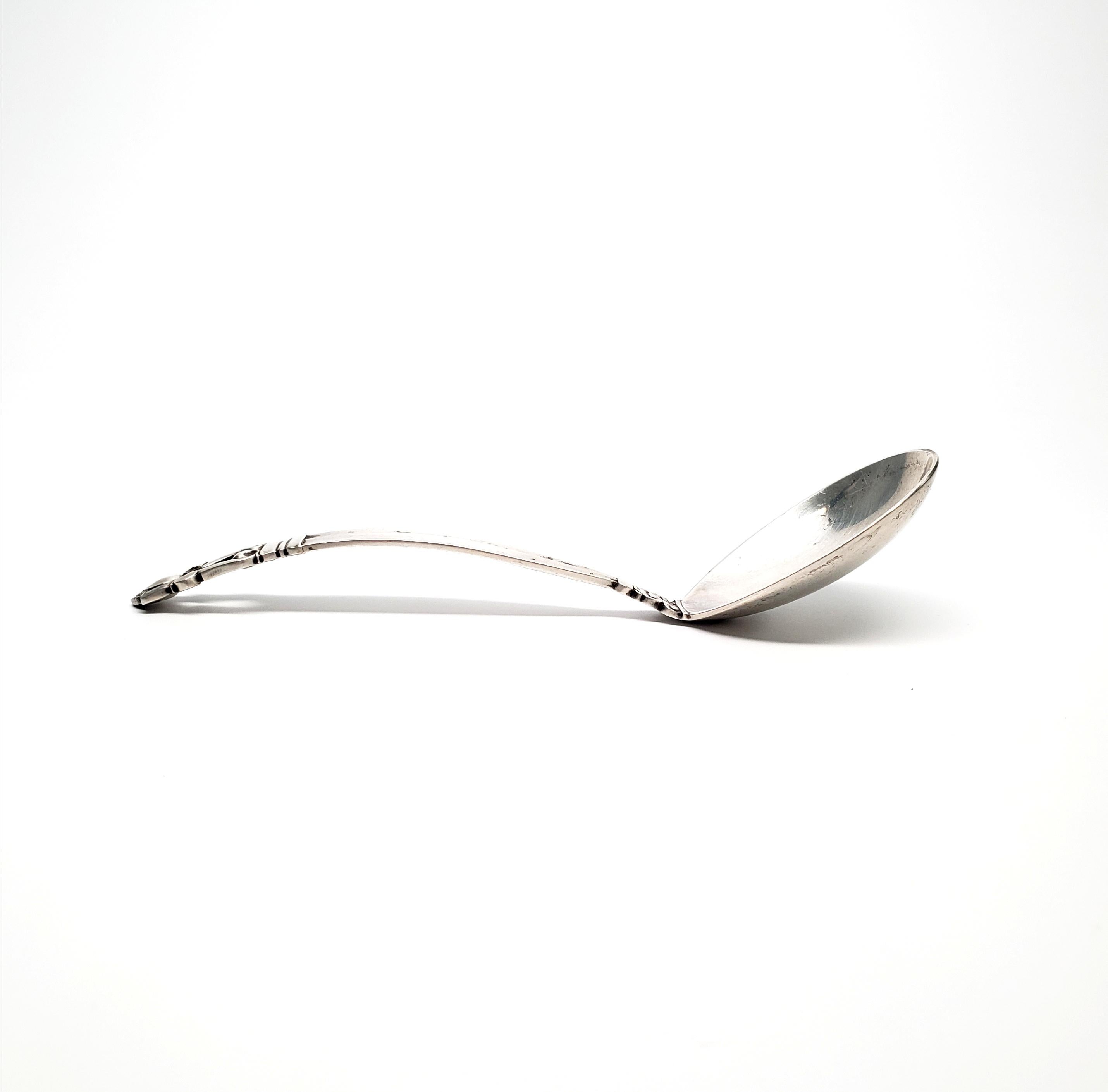 Georg Jensen Denmark Sterling Silver Acorn Curved Handle Jam Spoon 3