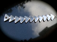 GEORG JENSEN Denmark Sterling Silver Articulated Link Bracelet c 1970s
