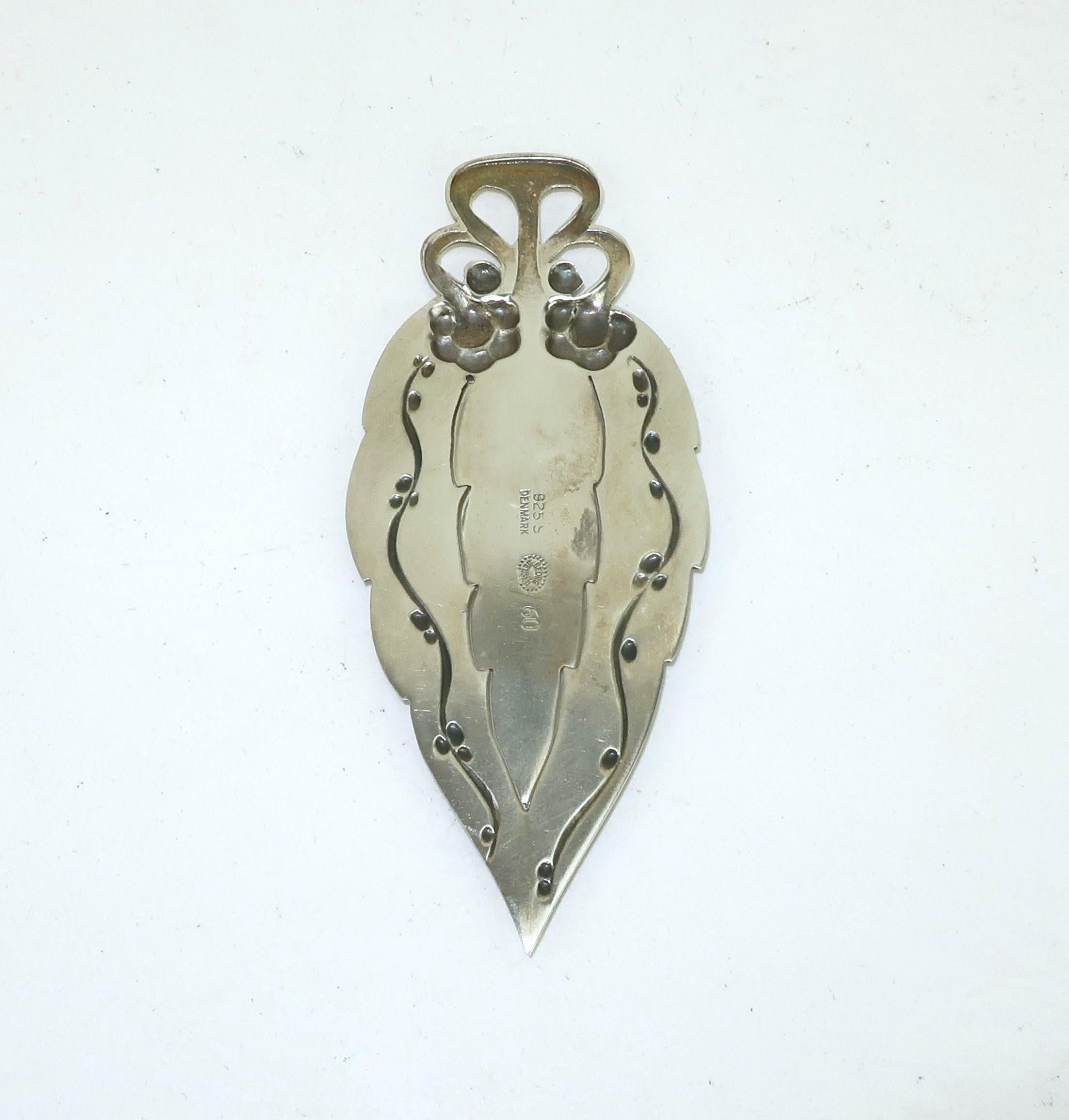 GEORG JENSEN Dänemark Sterlingsilber-Tablett, 1940er Jahre im Angebot 1