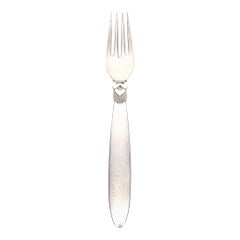 Georg Jensen Denmark Sterling Silver Cactus European Fork, No Monogram