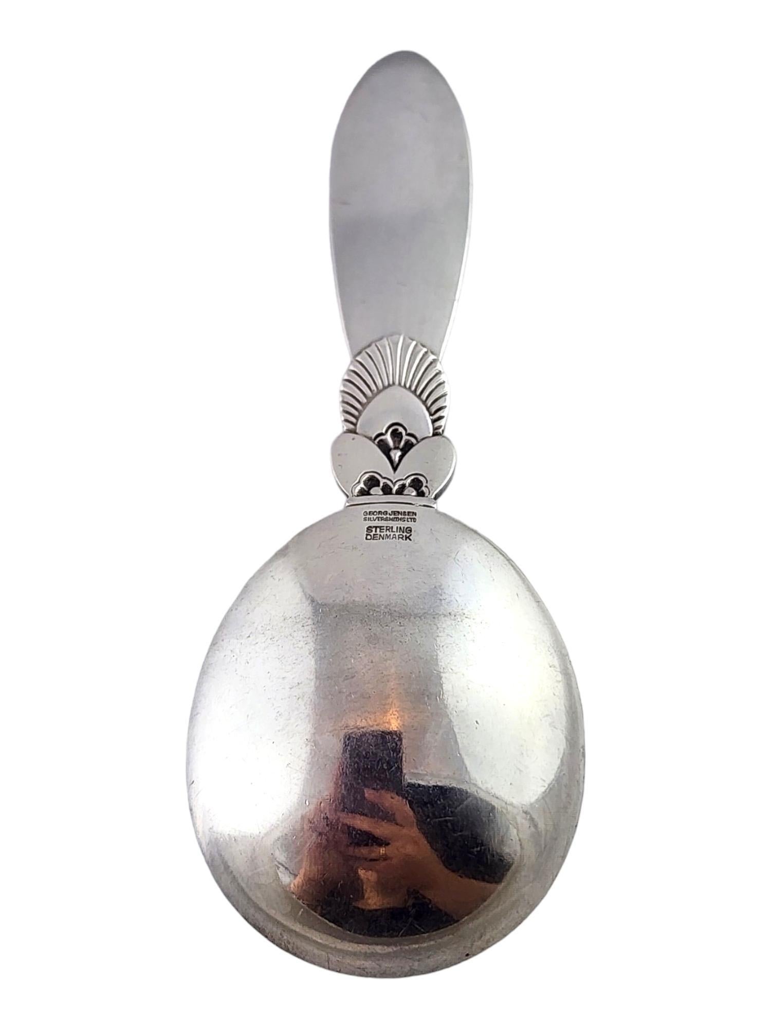 Georg Jensen Denmark Sterling Silver Cactus Sugar Spoon #18384 In Good Condition In Washington Depot, CT