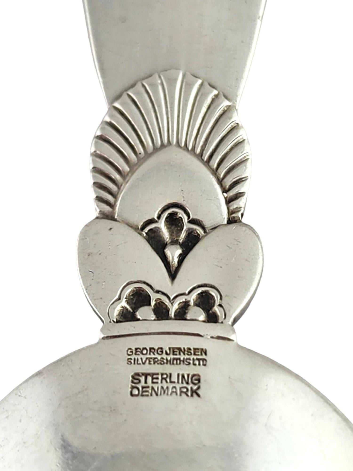Georg Jensen Denmark Sterling Silver Cactus Sugar Spoon #18384 2