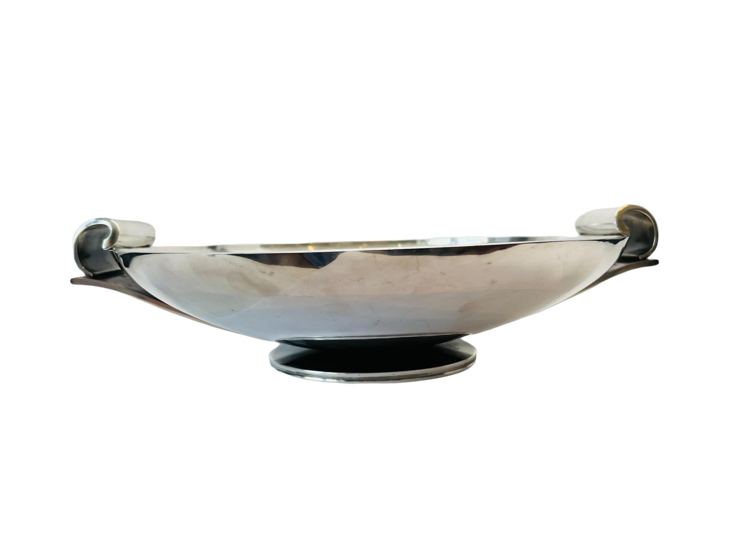 Georg Jensen Denmark Sterling Silver Centerpiece Bowl 752B by Harald Nielsen In Good Condition For Sale In Washington Depot, CT