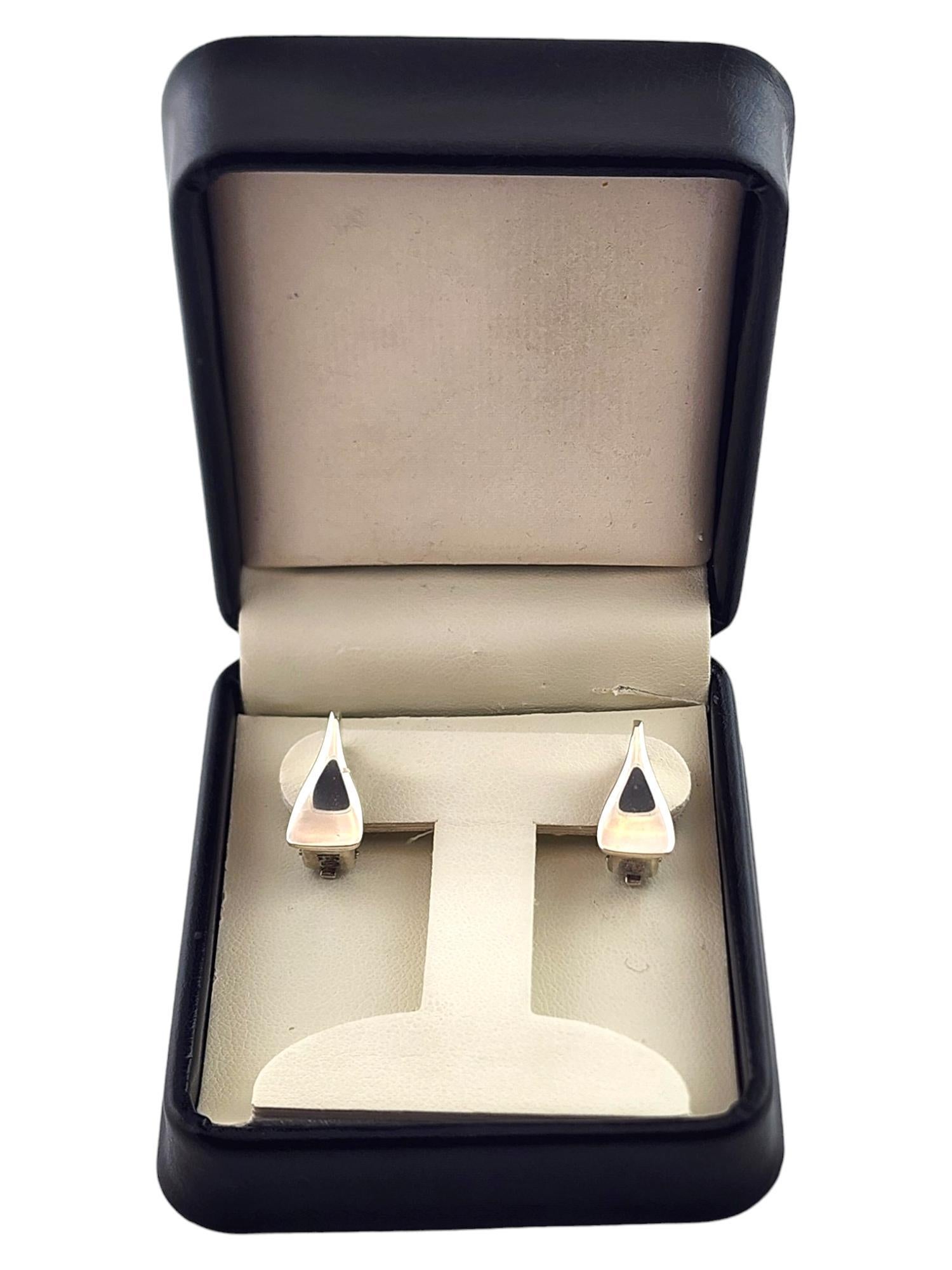 Georg Jensen Denmark Sterling Silver Clip on Earrings 116A  #18315 For Sale 3