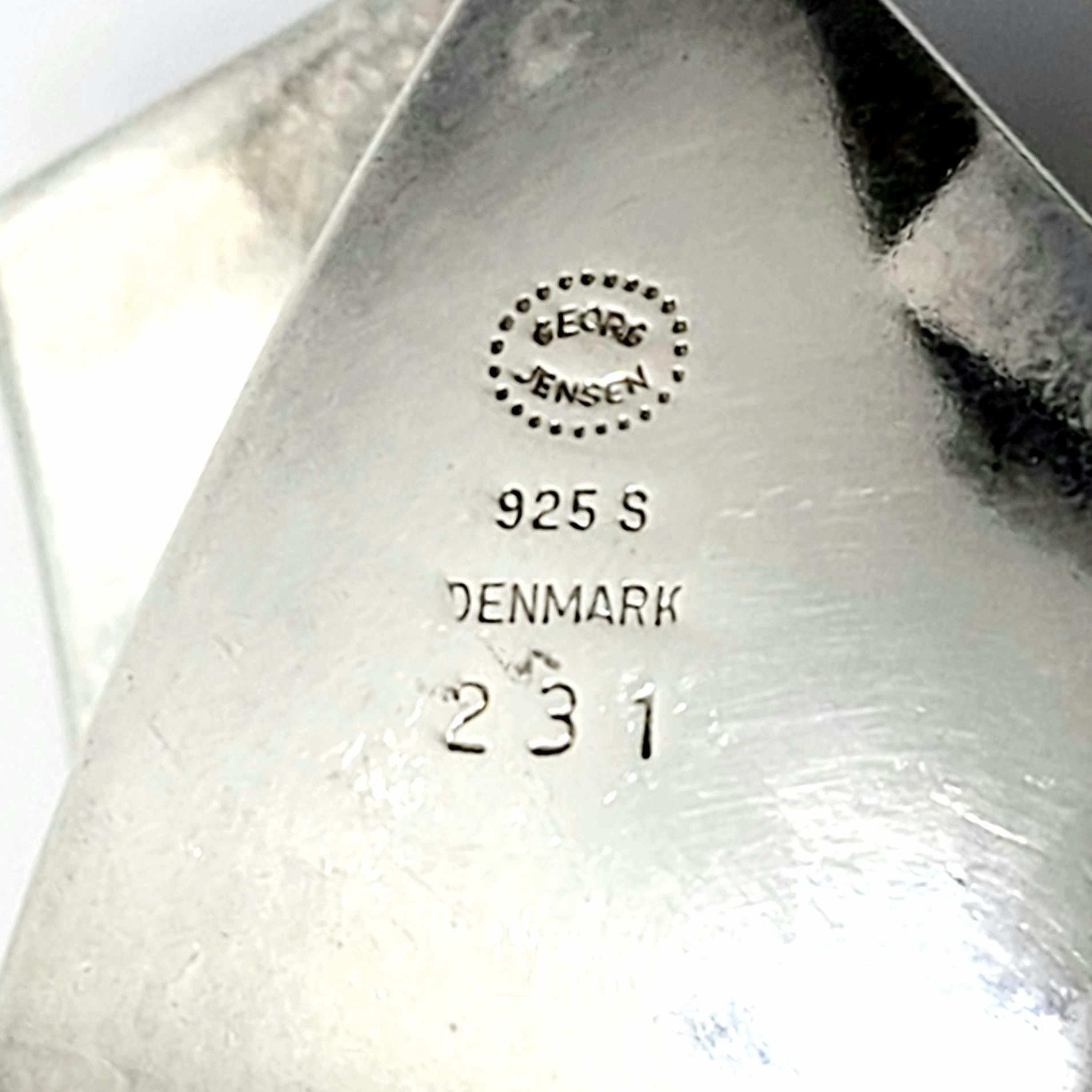 Georg Jensen Denmark - Ciondolo piegato in argento sterling #231 in vendita 3