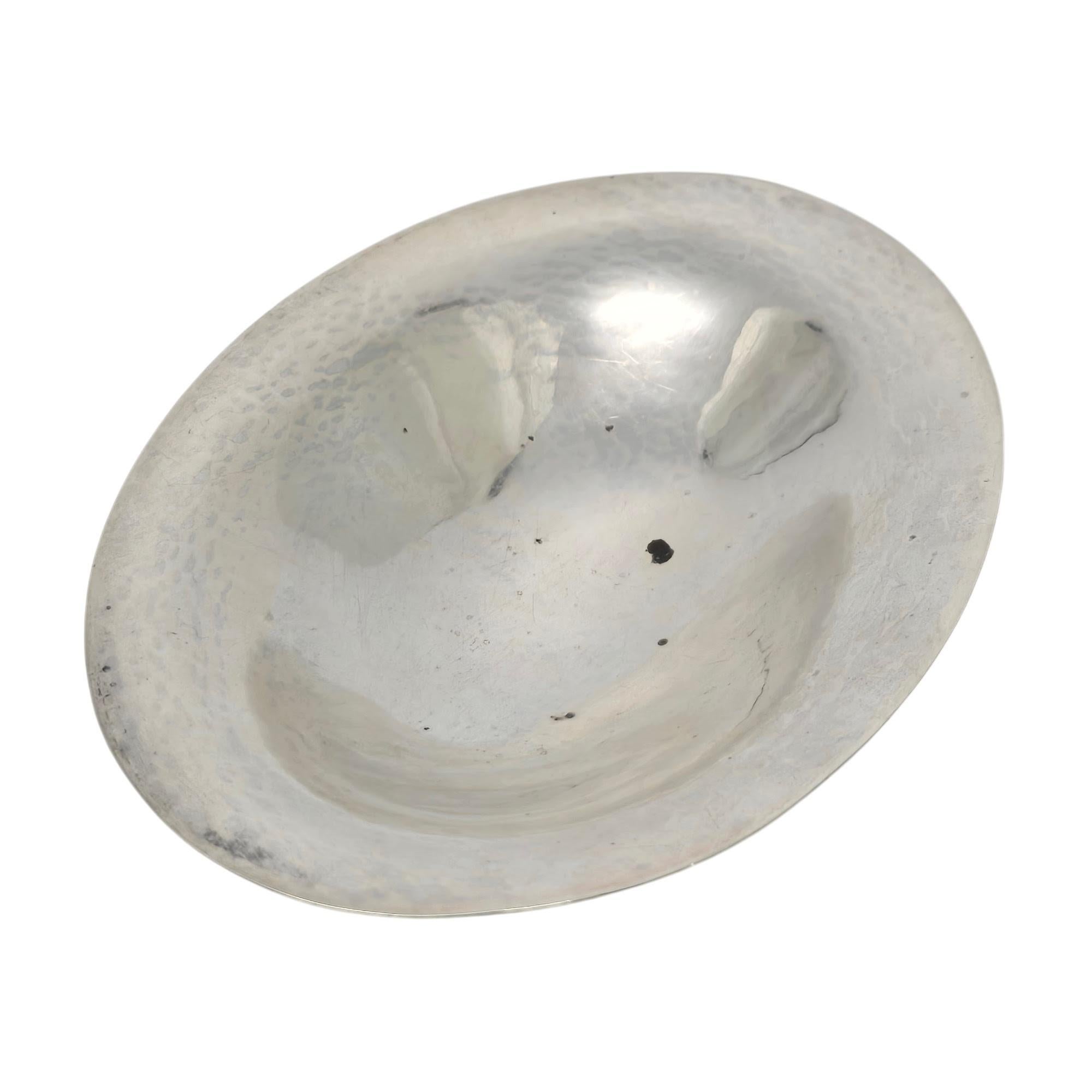 Georg Jensen Denmark Piatto da zucchero in argento martellato 568C #19416 in vendita 1