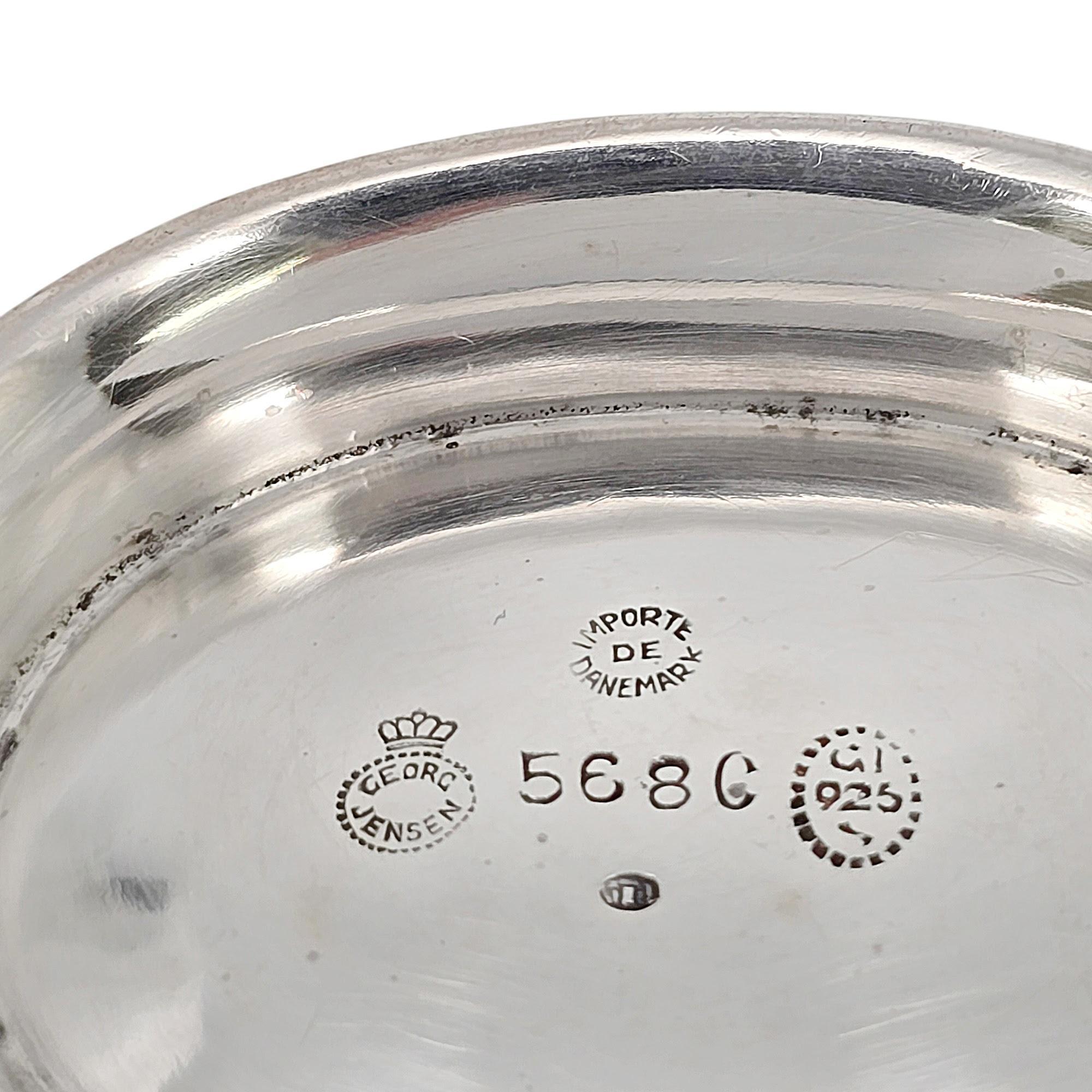 Georg Jensen Denmark Piatto da zucchero in argento martellato 568C #19416 in vendita 4