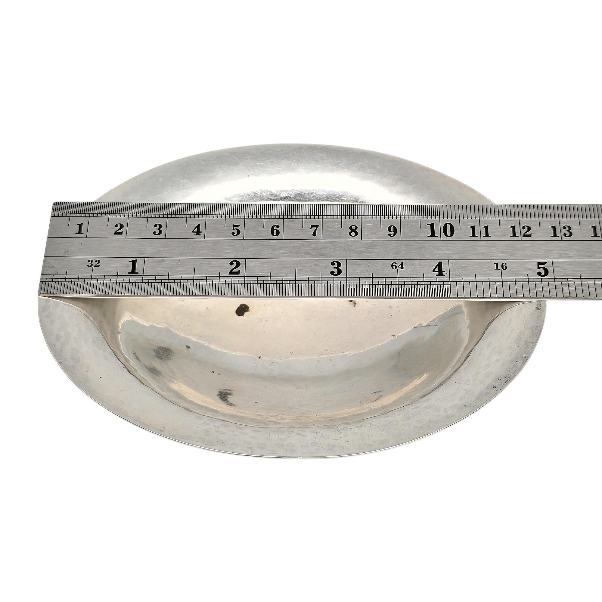 Georg Jensen Denmark Piatto da zucchero in argento martellato 568C #19416 in vendita 5