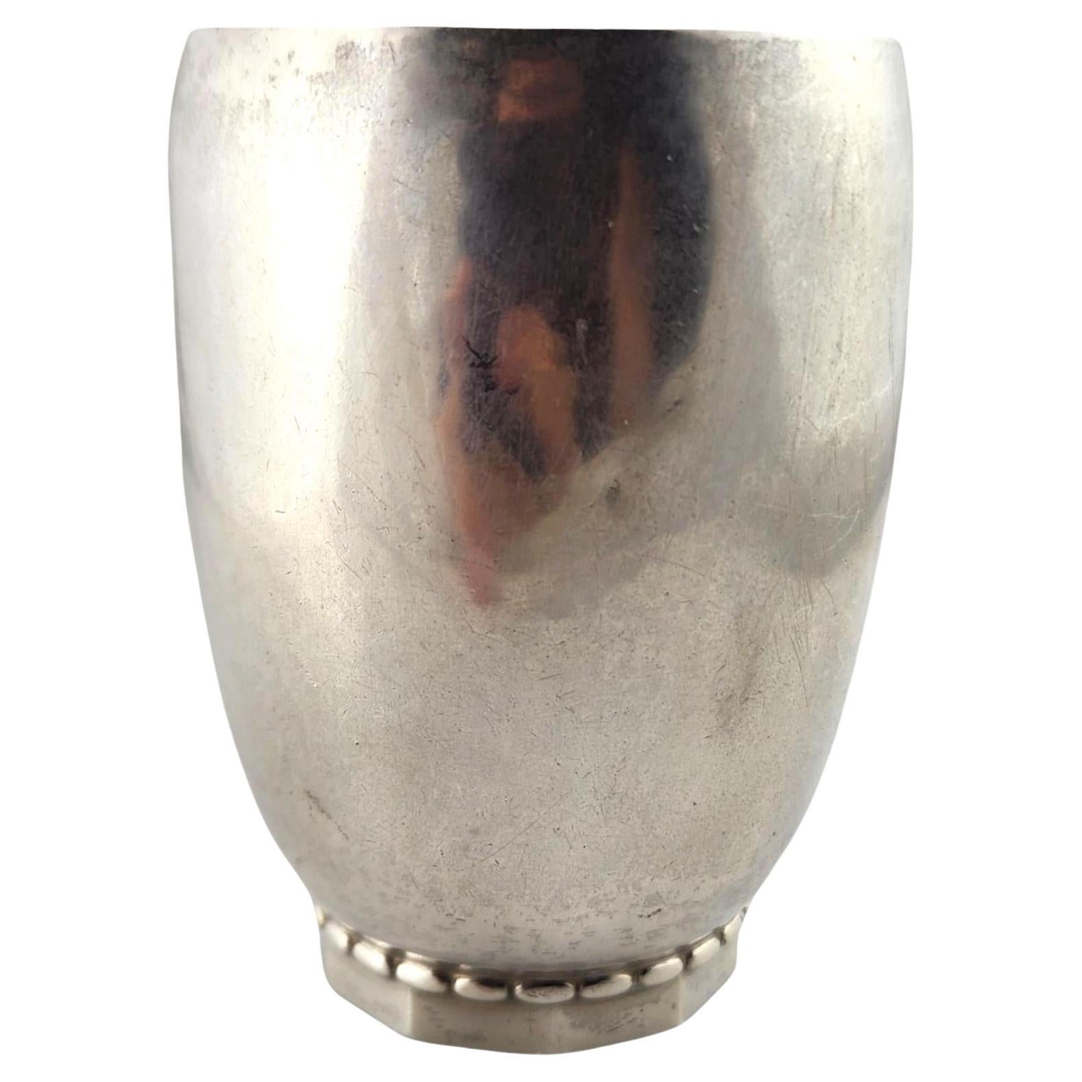 Georg Jensen Denmark Sterling Silver Hammered Wine Cup #222 #18392