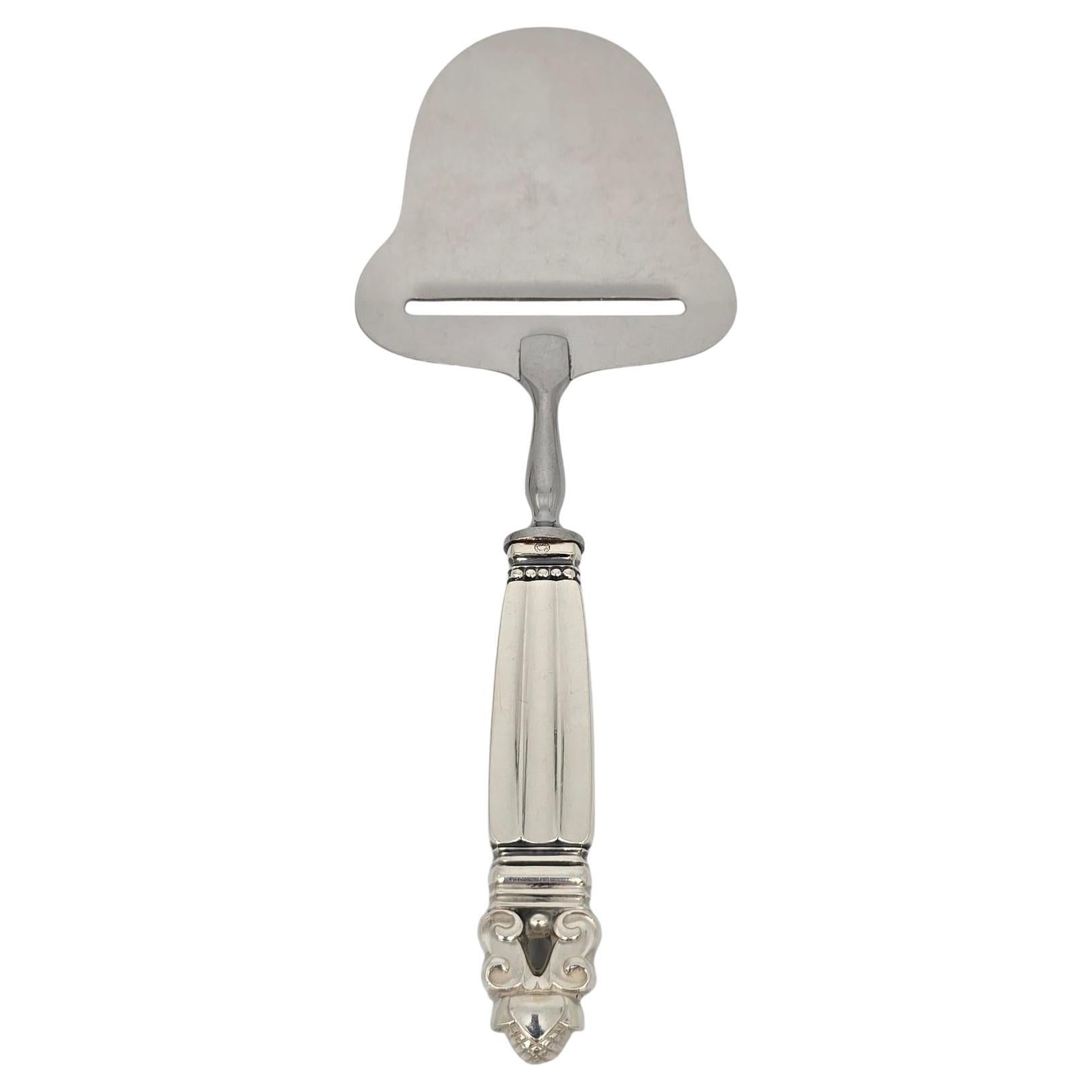 Georg Jensen Denmark Sterling Silver Handle Acorn Cheese Plane #21189