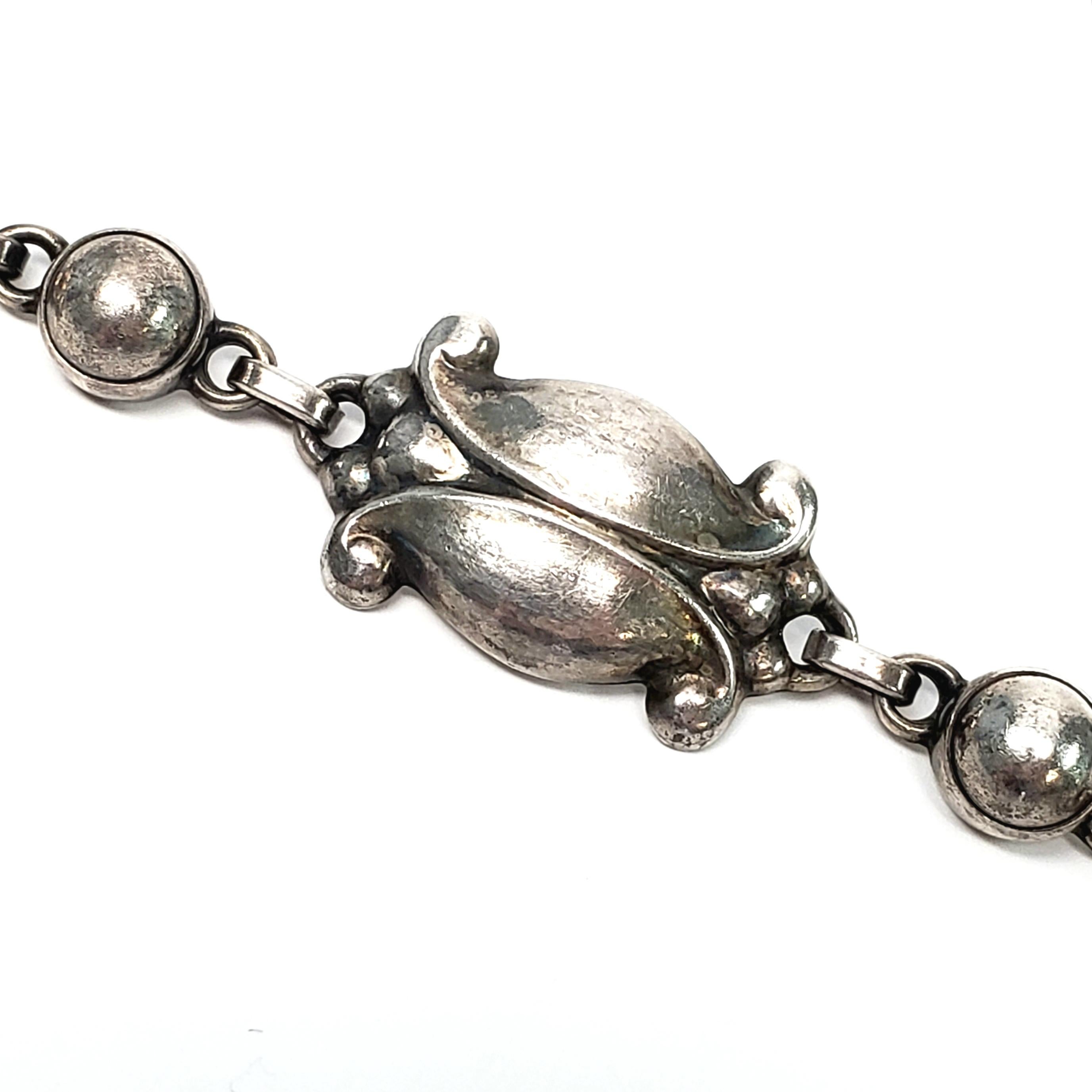 Georg Jensen Denmark Sterling Silver Moonlight Blossom Bracelet 1