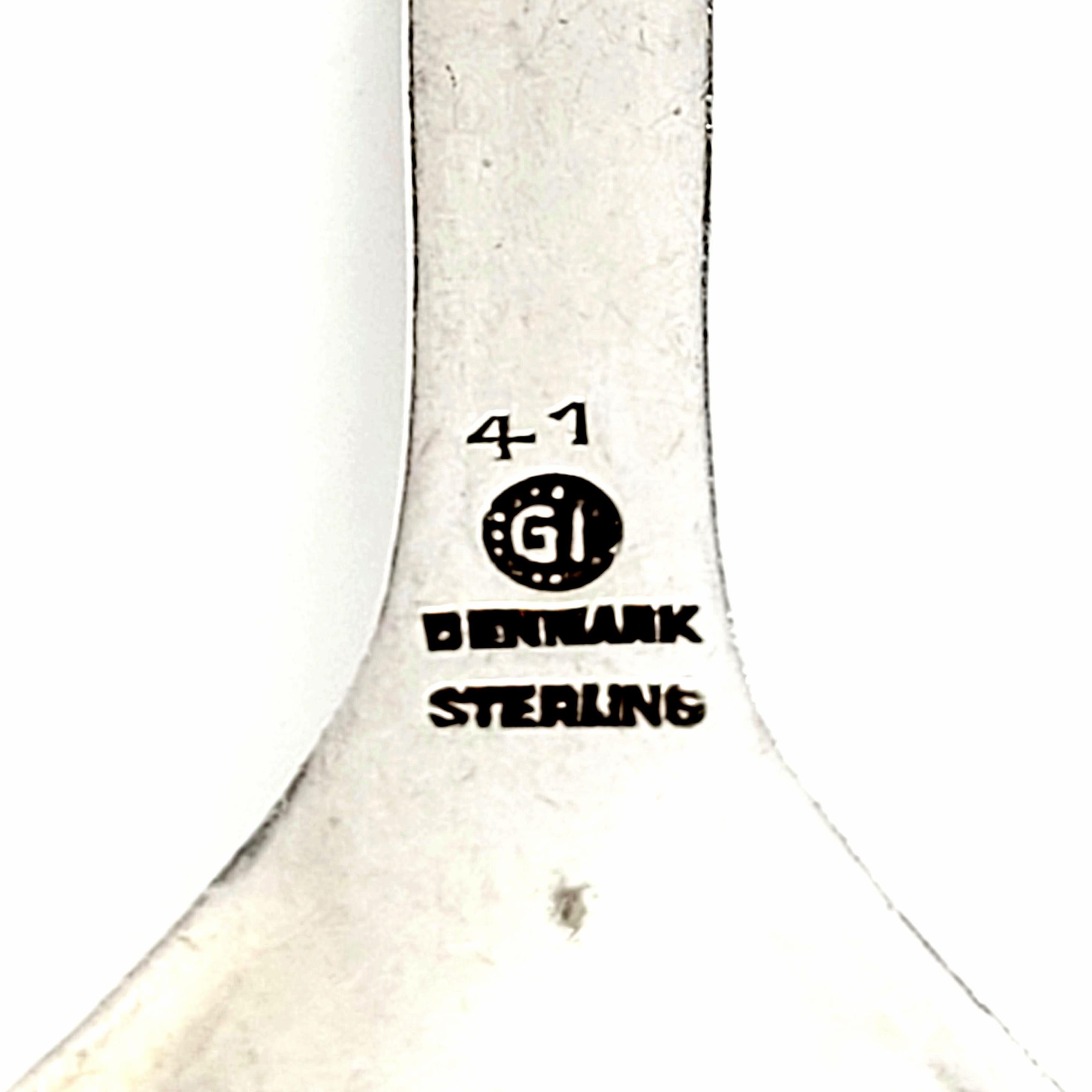 Georg Jensen Denmark Sterling Silver Ornamental #41 Sugar Spoon 5
