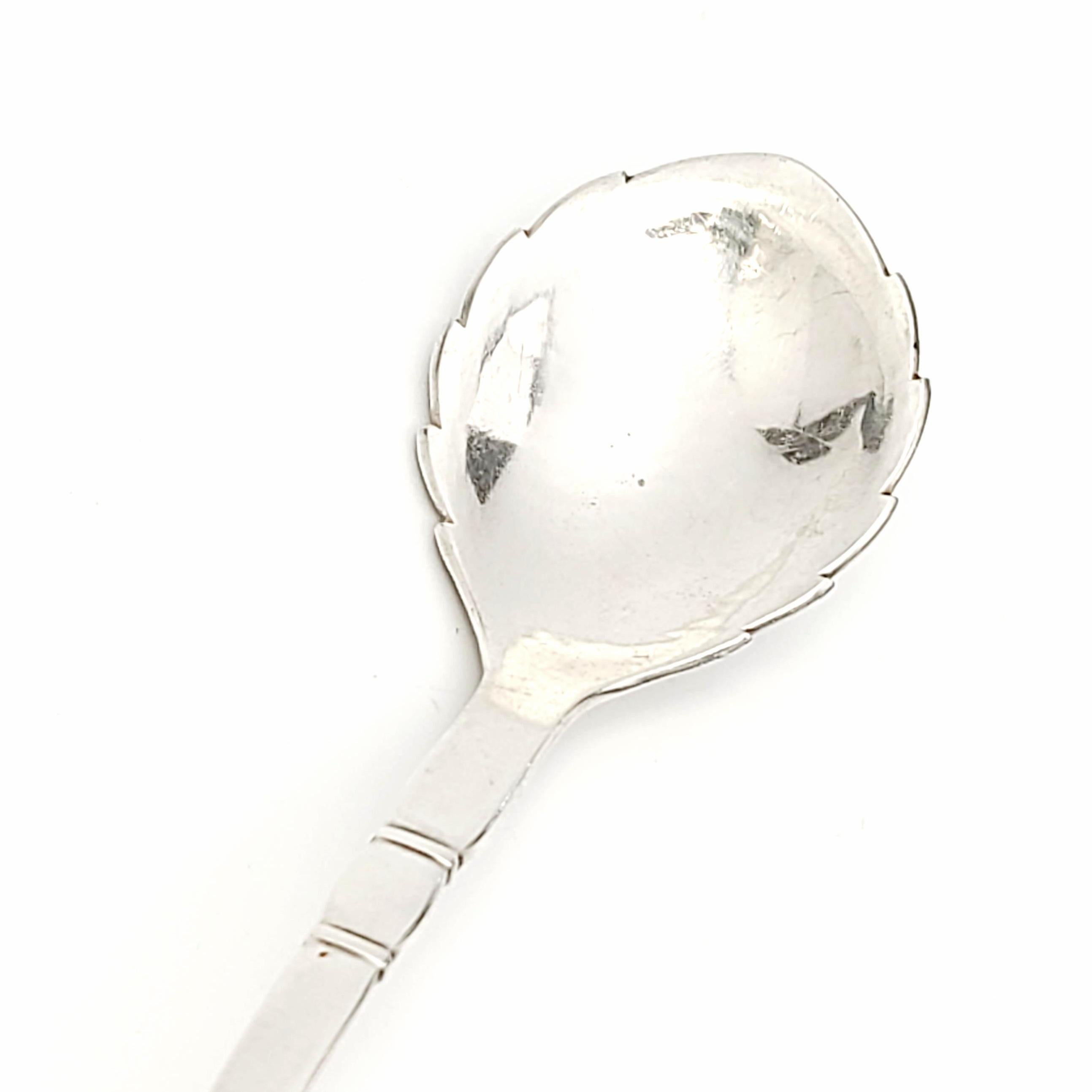 Georg Jensen Denmark Sterling Silver Ornamental #41 Sugar Spoon 1