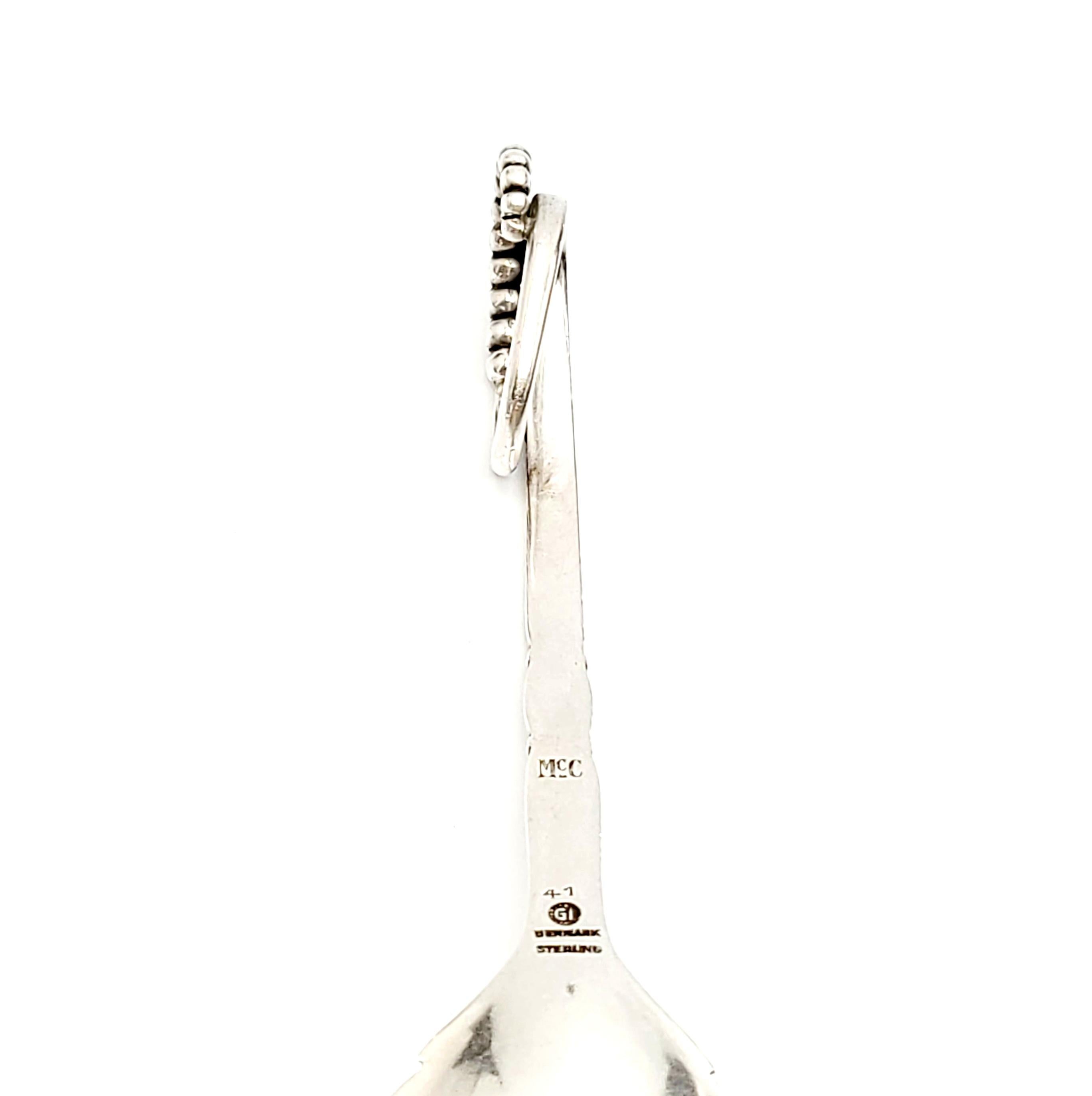 Georg Jensen Denmark Sterling Silver Ornamental #41 Sugar Spoon 2