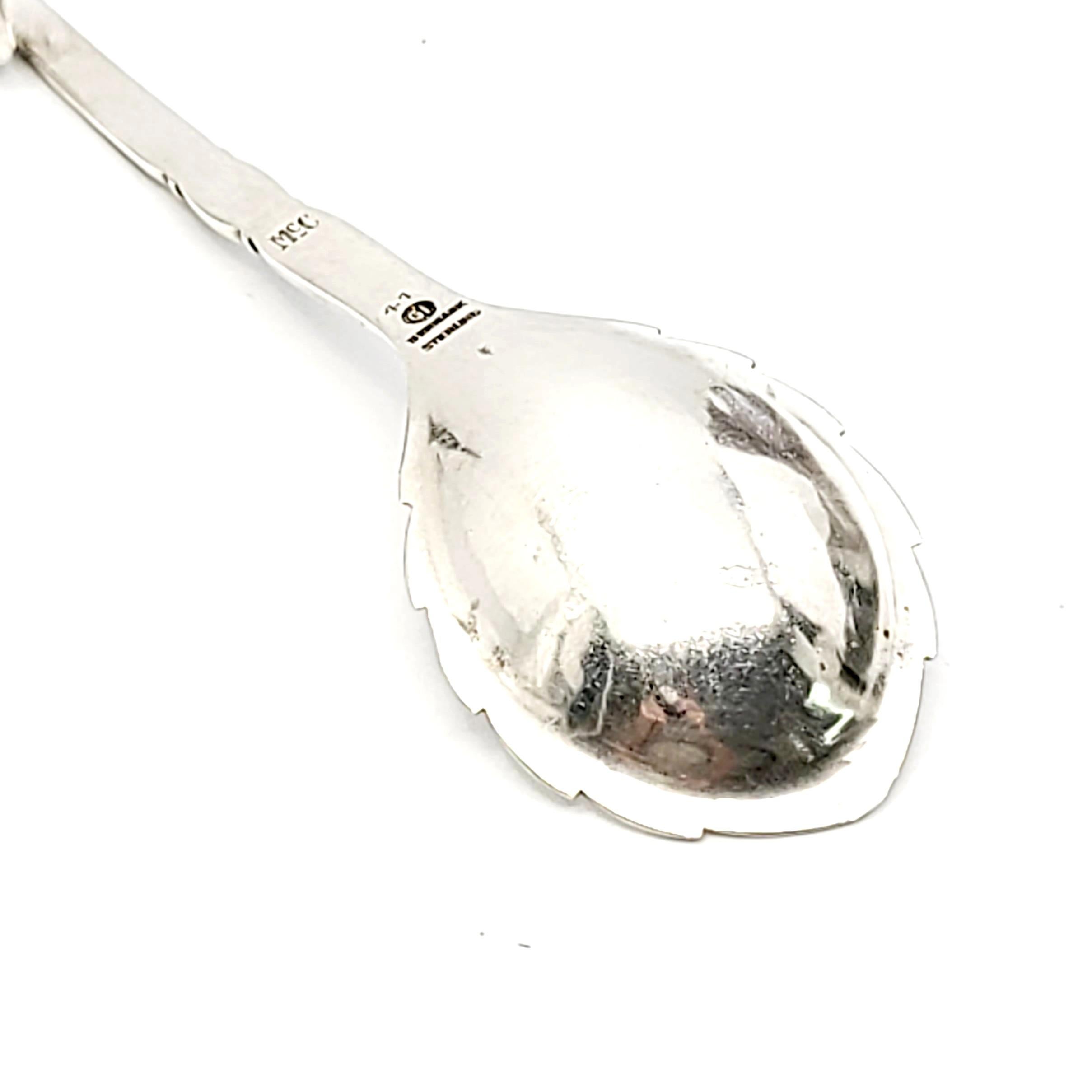 Georg Jensen Denmark Sterling Silver Ornamental #41 Sugar Spoon 3