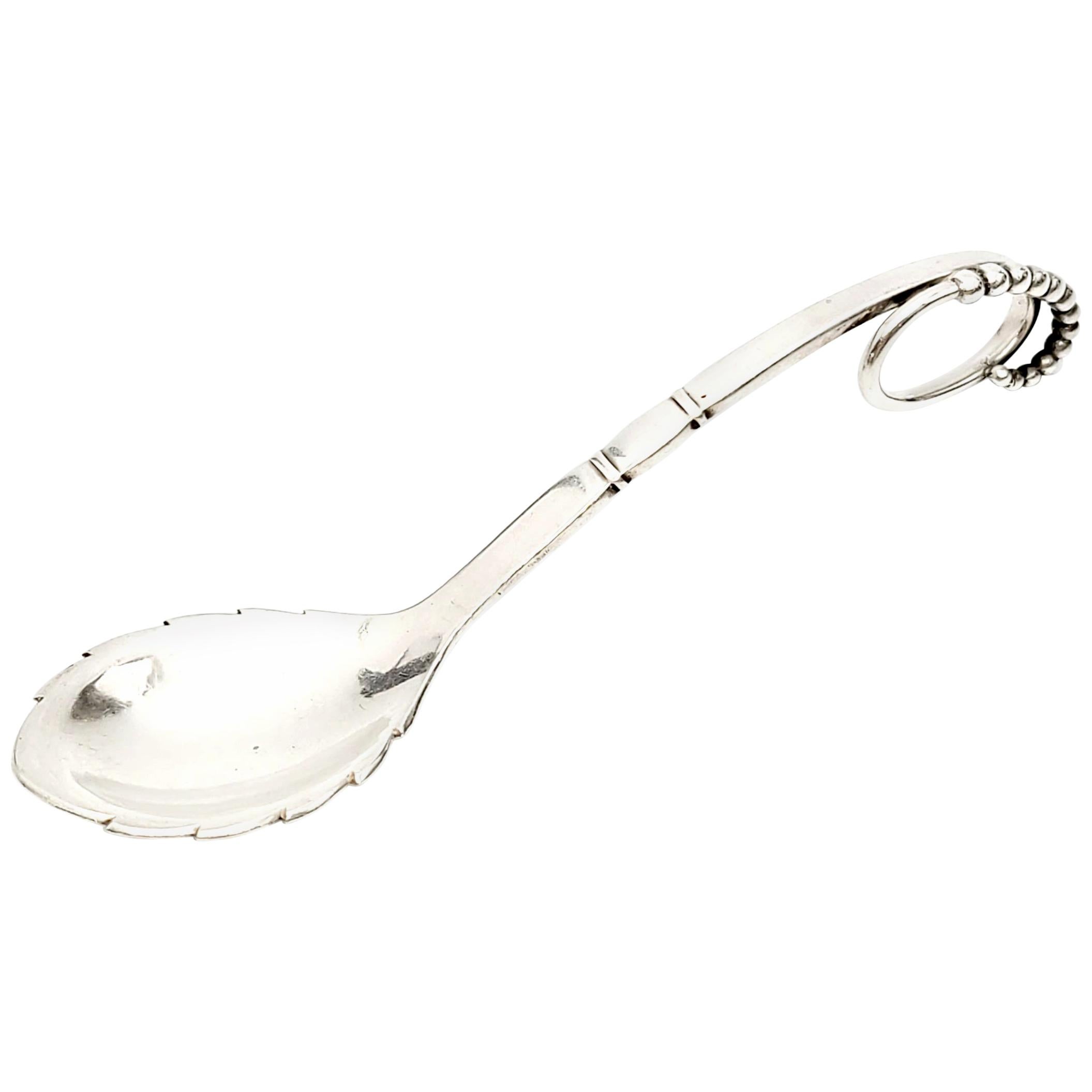 Georg Jensen Denmark Sterling Silver Ornamental #41 Sugar Spoon