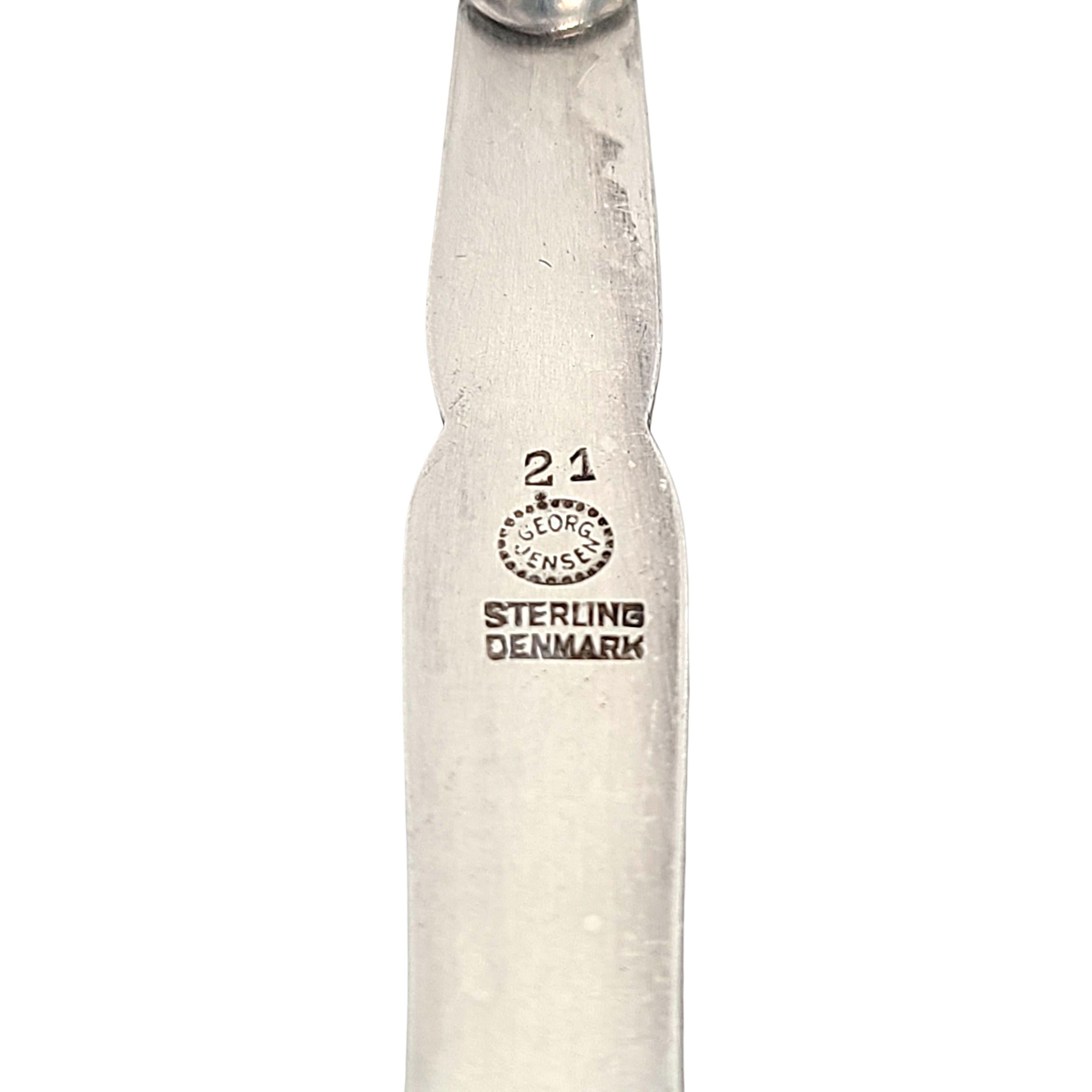 Georg Jensen Denmark Sterling Silver Ornamental No. 21 Jam/Condiment Spoon 4