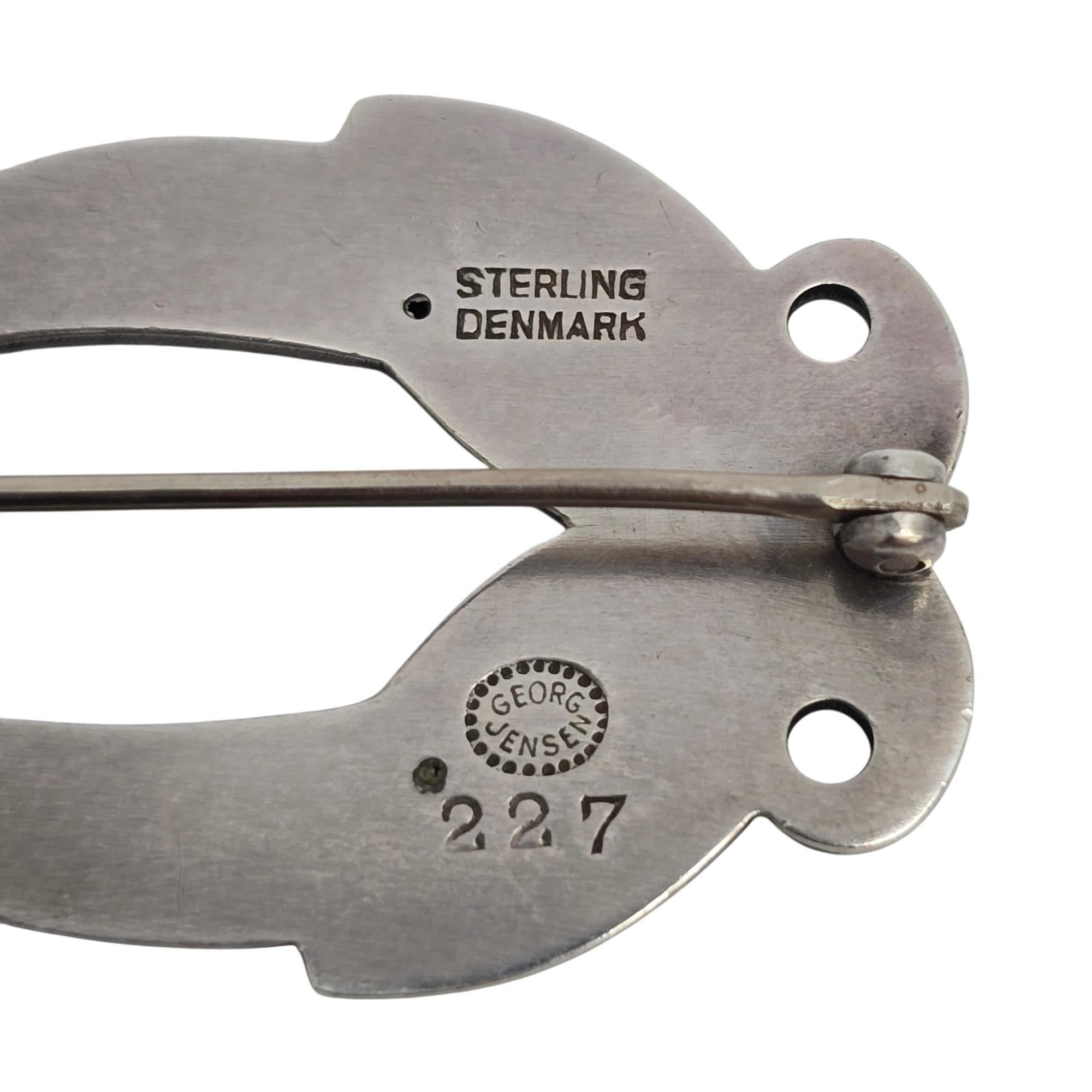 Georg Jensen Denmark Sterling Silver Pattern # 227 Cactus Brooch/Pin #20822 4