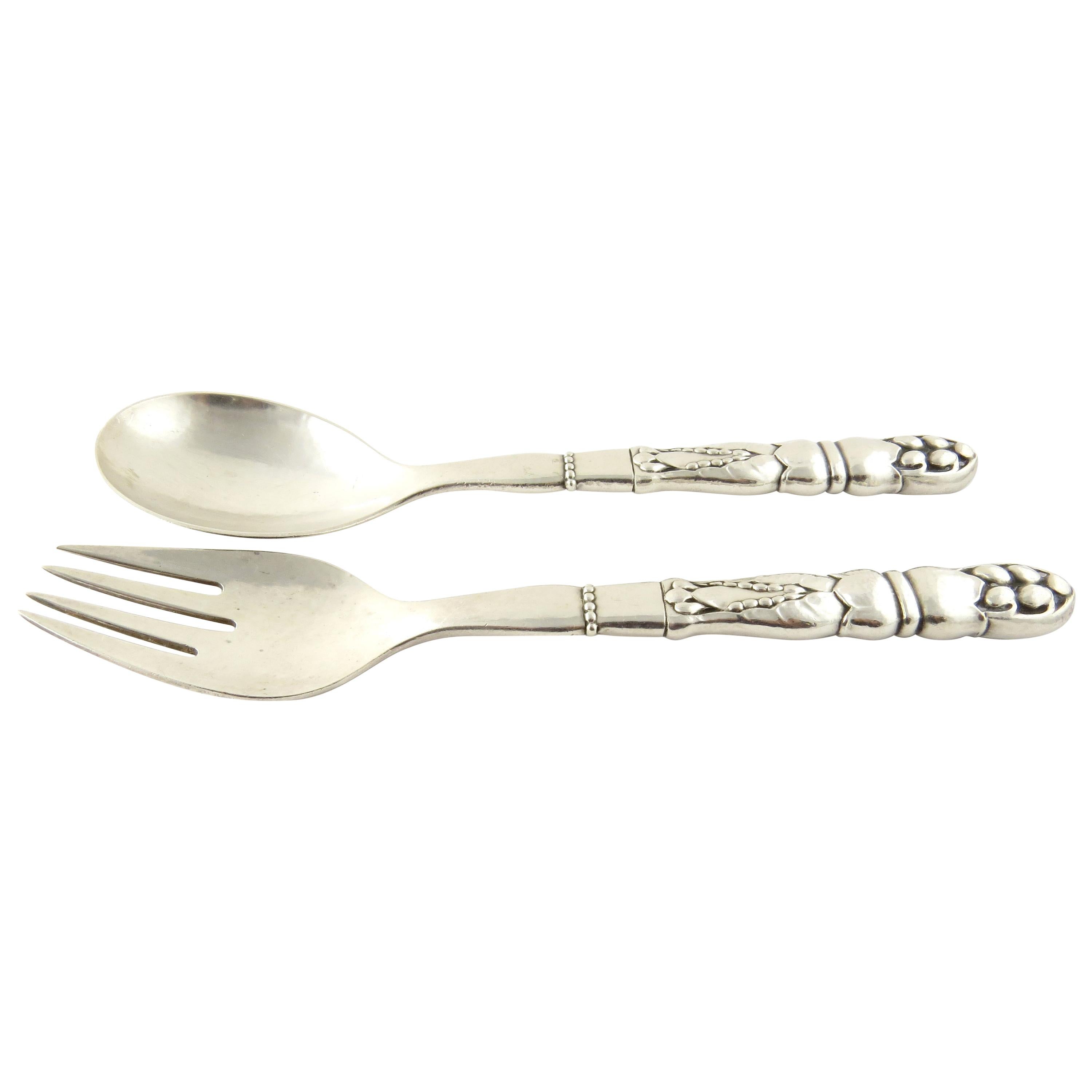Acorn by Georg Jensen Sterling Silver Cherry Fork 3 5//8/"