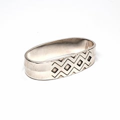 Georg Jensen Denmark Sterling Silver Rune/Mayan Napkin Ring