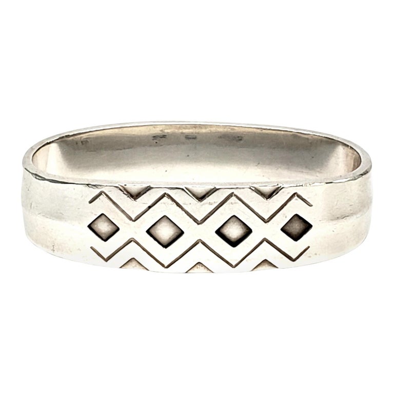Jensen Denmark Sterling Silver Rune/Mayan Napkin Ring at 1stDibs