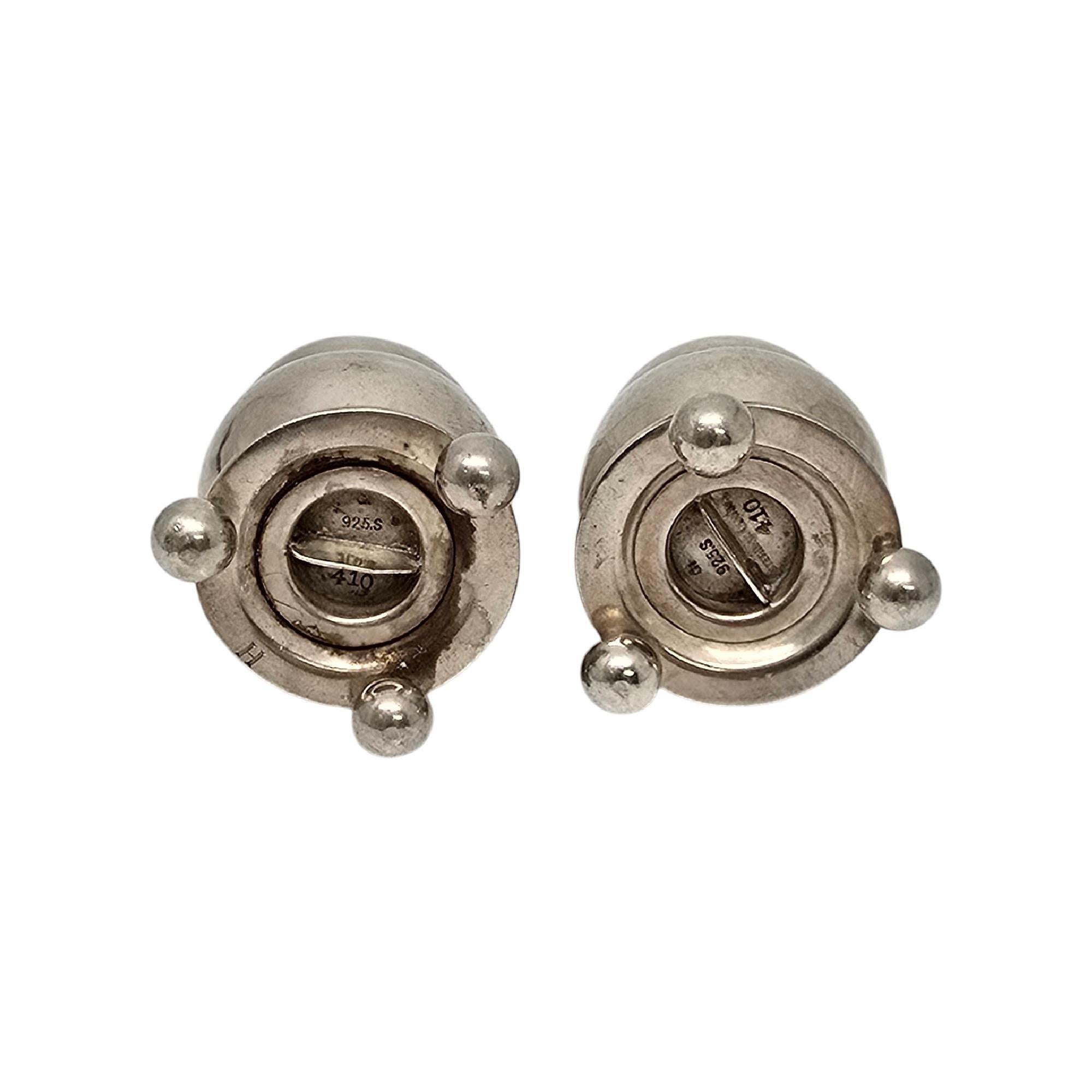 Georg Jensen Denmark - Shakers in argento sterling per sale e pepe 410 c/Mono #21183 in vendita 1