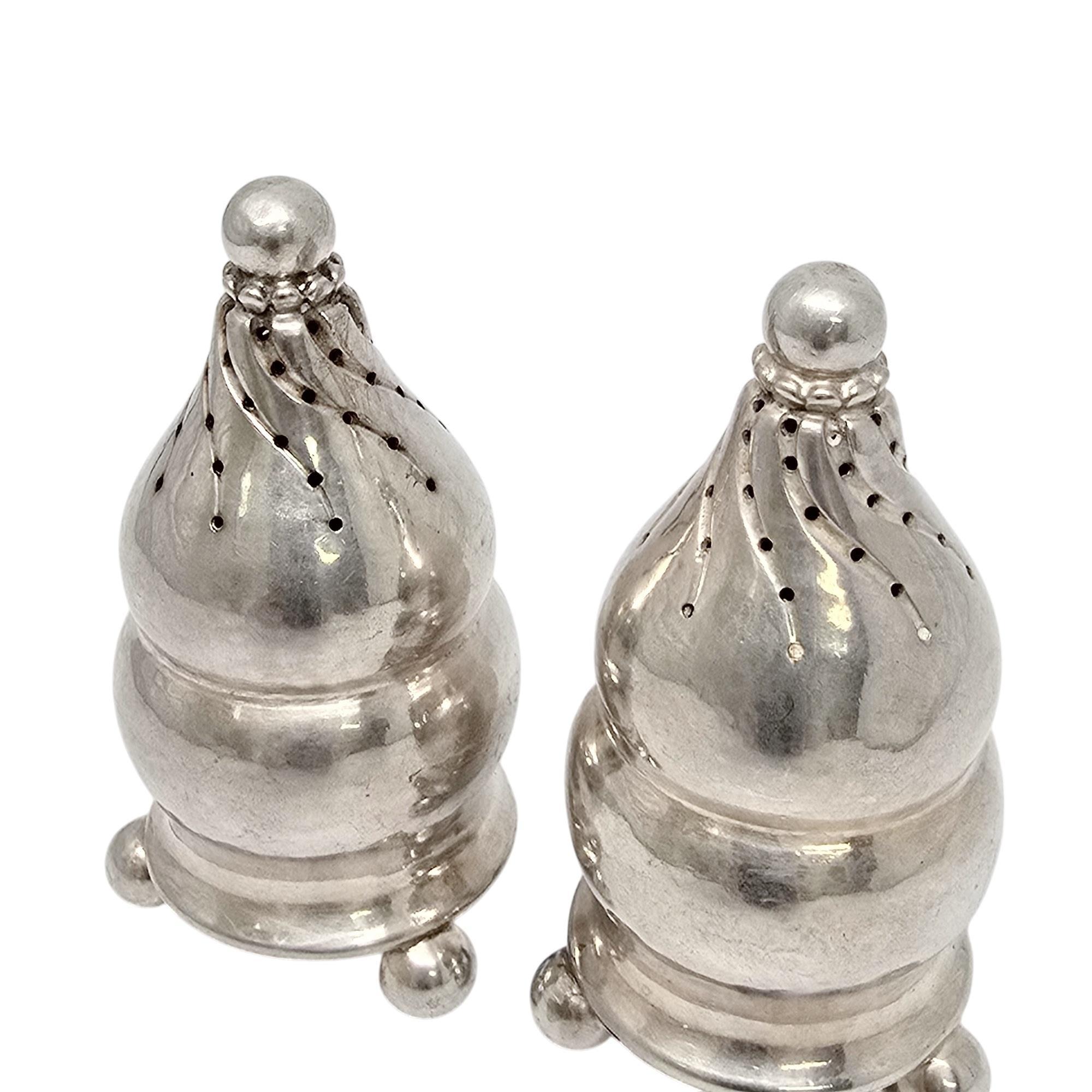 Georg Jensen Denmark - Shakers in argento sterling per sale e pepe 410 c/Mono #21183 in vendita 2