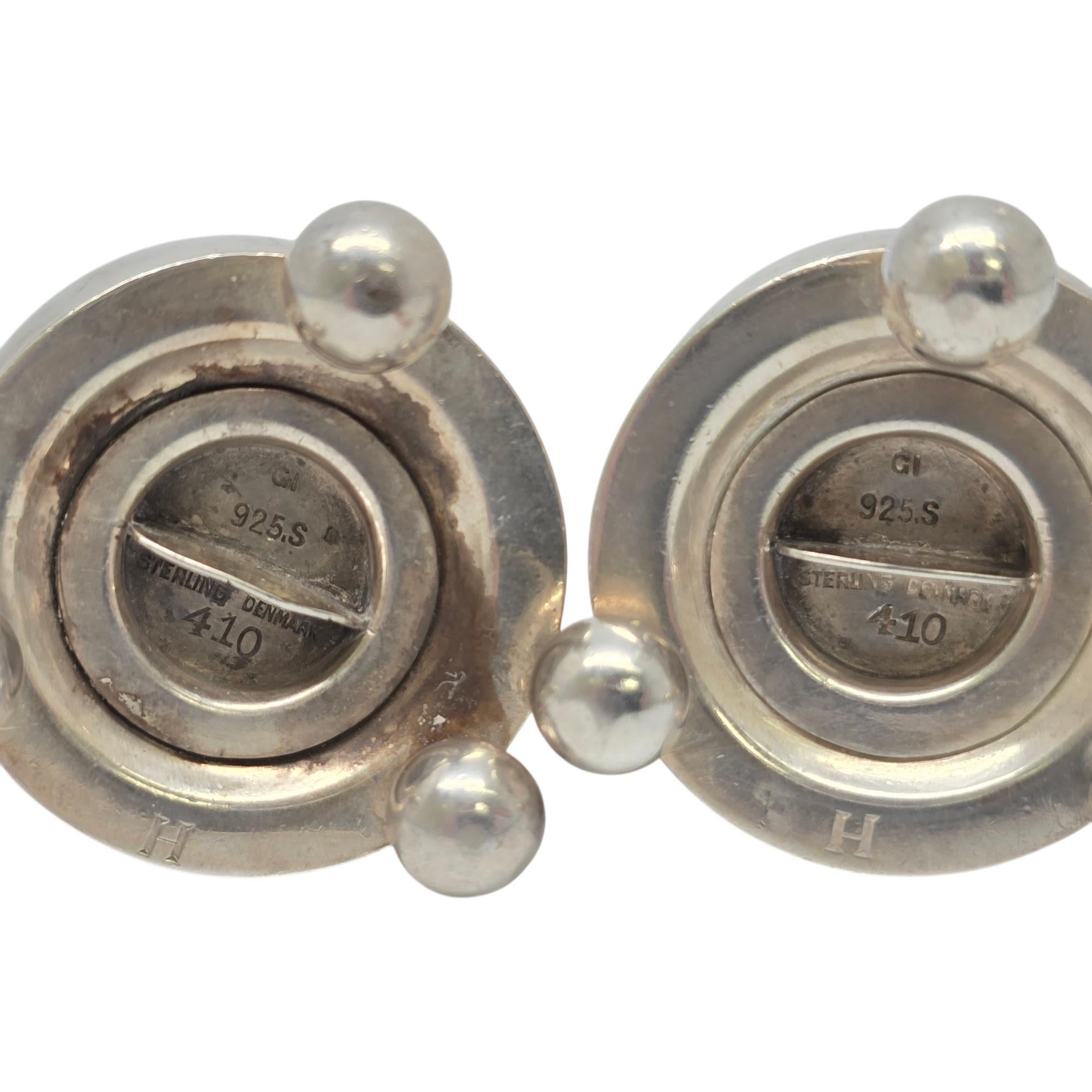 Georg Jensen Denmark - Shakers in argento sterling per sale e pepe 410 c/Mono #21183 in vendita 5