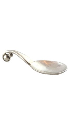 Georg Jensen Denmark Sterling Silver Salt Spoon #110 #17827