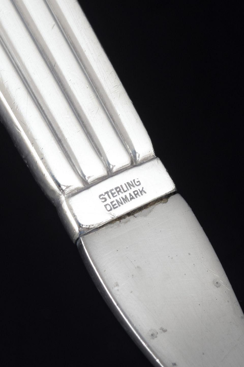 Georg Jensen, Denmark. Sterling silver sauce ladle in Bernadotte pattern. (20. Jahrhundert) im Angebot