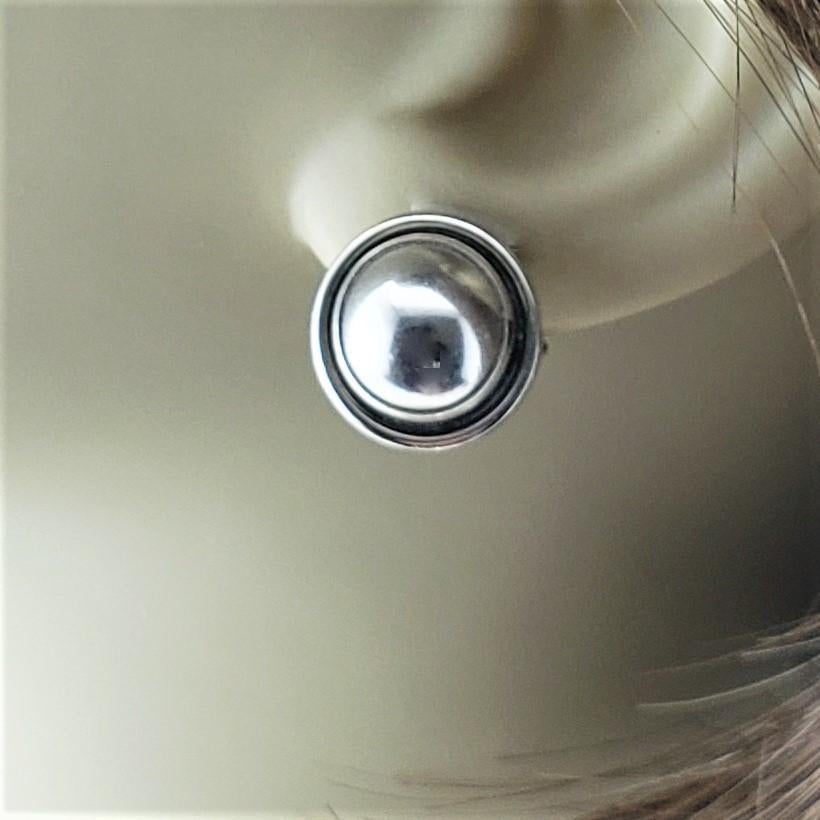 Georg Jensen Denmark Sterling Silver Screw Back Earrings #86D 3