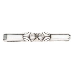Vintage Georg Jensen Denmark Sterling Silver Shell Tie Bar #72