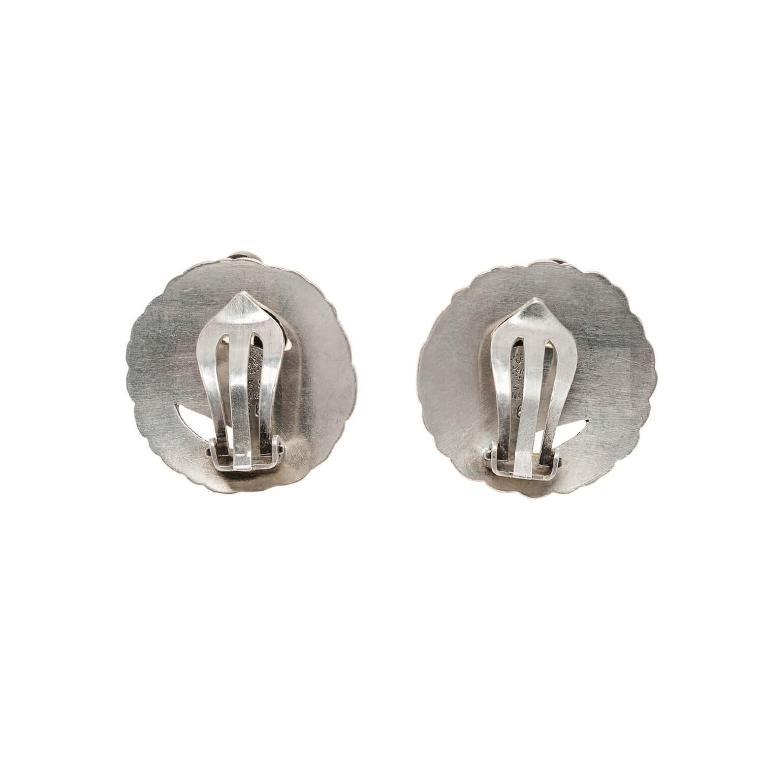 Georg Jensen Denmark Vintage Sterling + Coral Dove Set For Sale 9