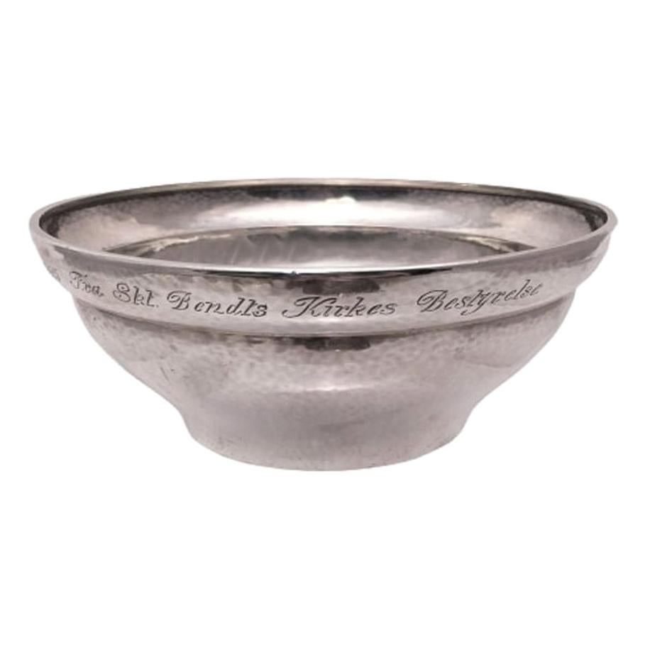 Georg Jensen Tazón de plata de ley martillada a mano de principios del siglo XX nº 416