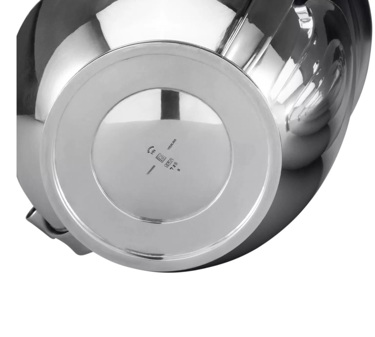 Enfriador de vino Art Déco Georg Jensen de plata de ley antigua 725B Danés en venta