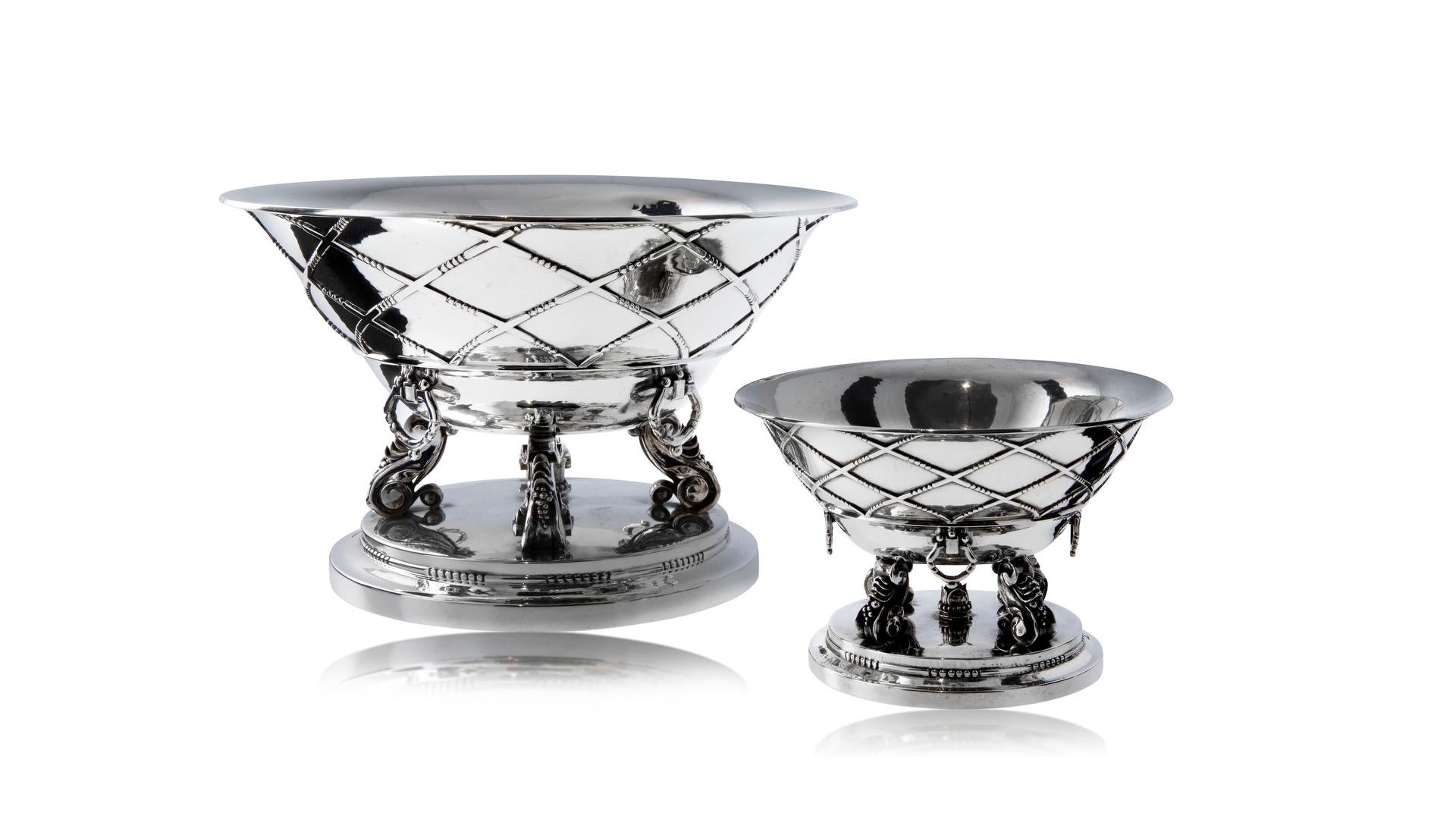 Georg Jensen Ensemble of Sterling Silver Bowls #268 In Excellent Condition For Sale In Hellerup, DK