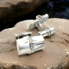 Georg Jensen Estate Bambo Cufflinks Sterling Silver