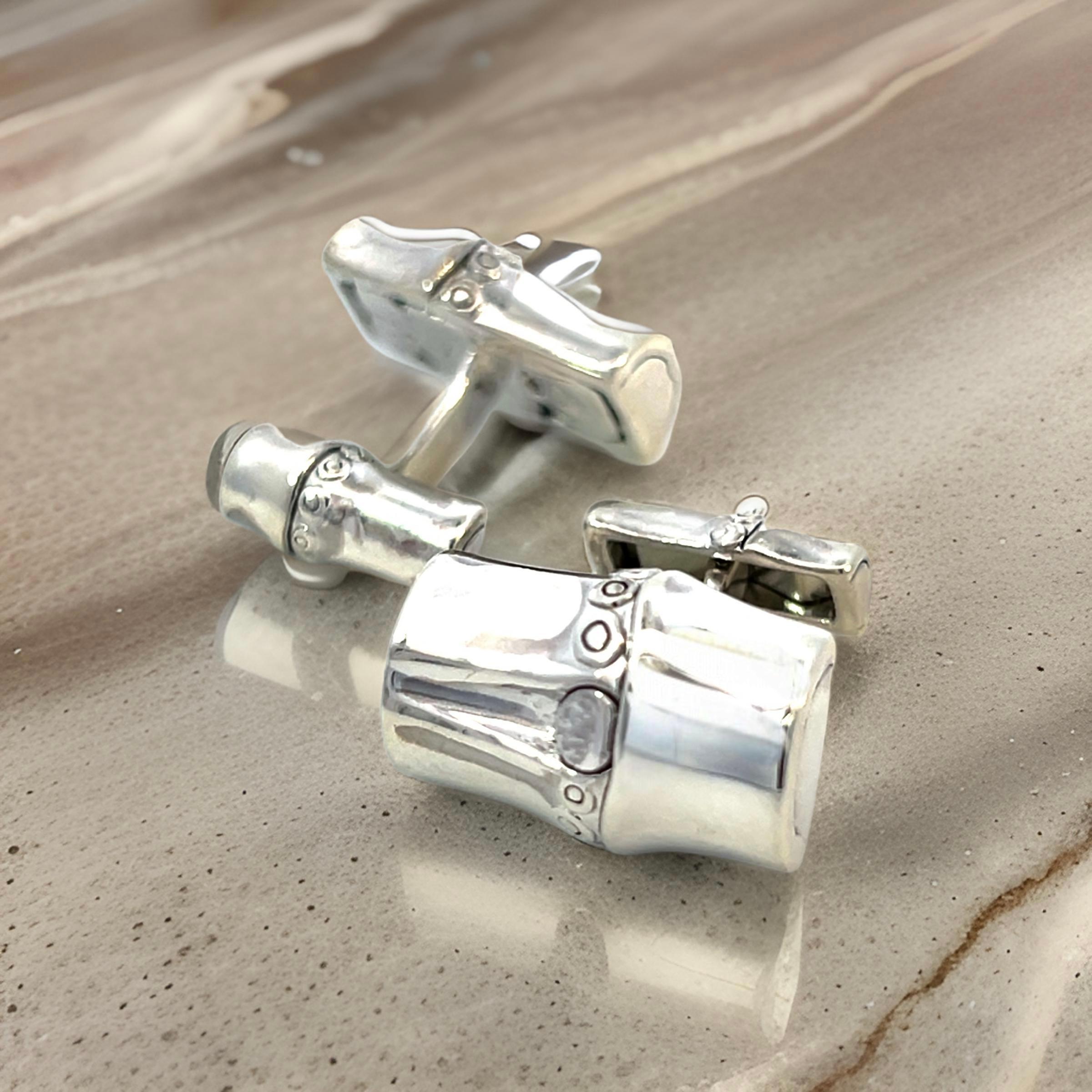 Uomo Gemelli Jensen Estate Bambo in argento sterling in vendita