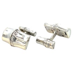 Vintage Georg Jensen Estate Bambo Cufflinks Sterling Silver